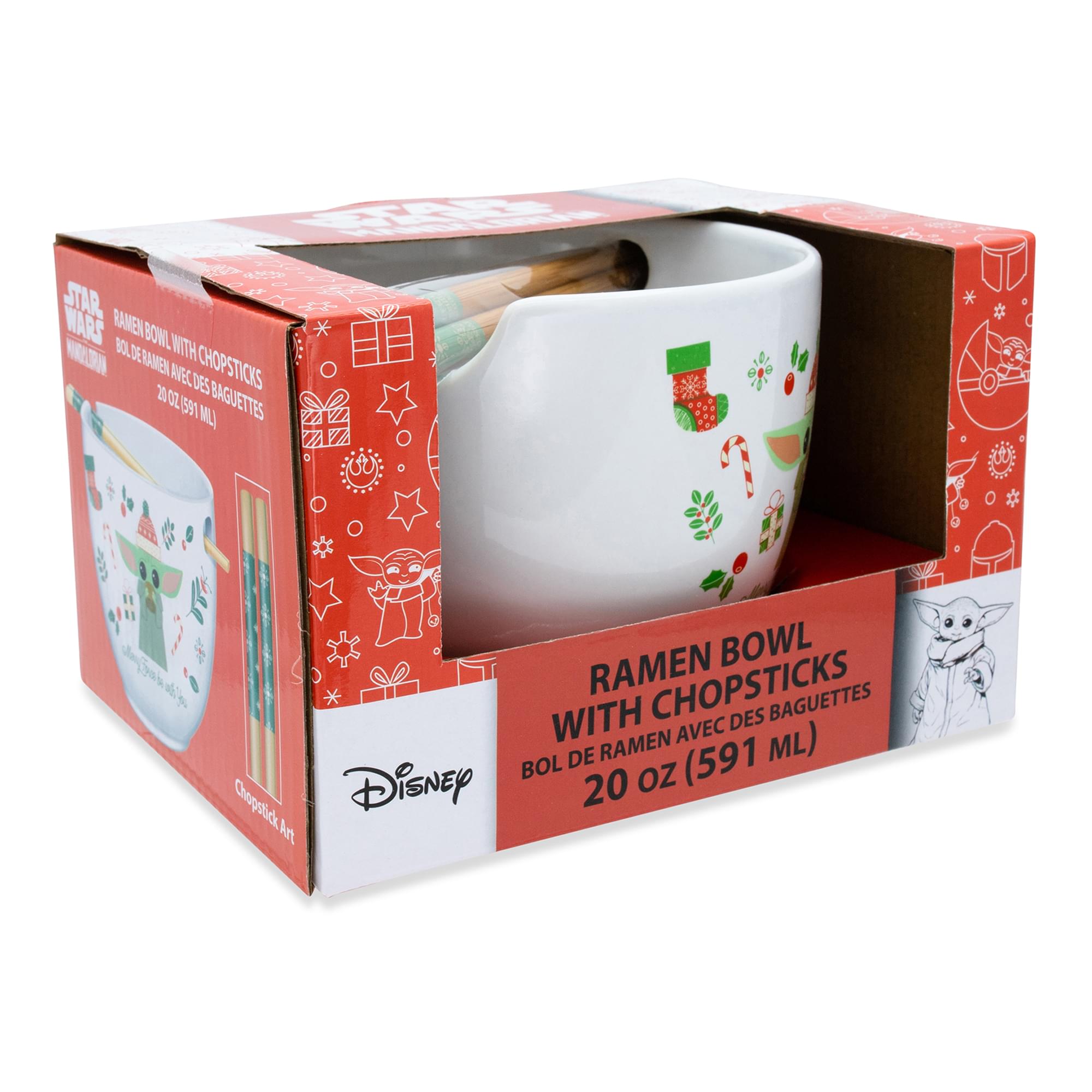 The Mandalorian Grogu Holiday Ramen Bowl & Chopstick Set