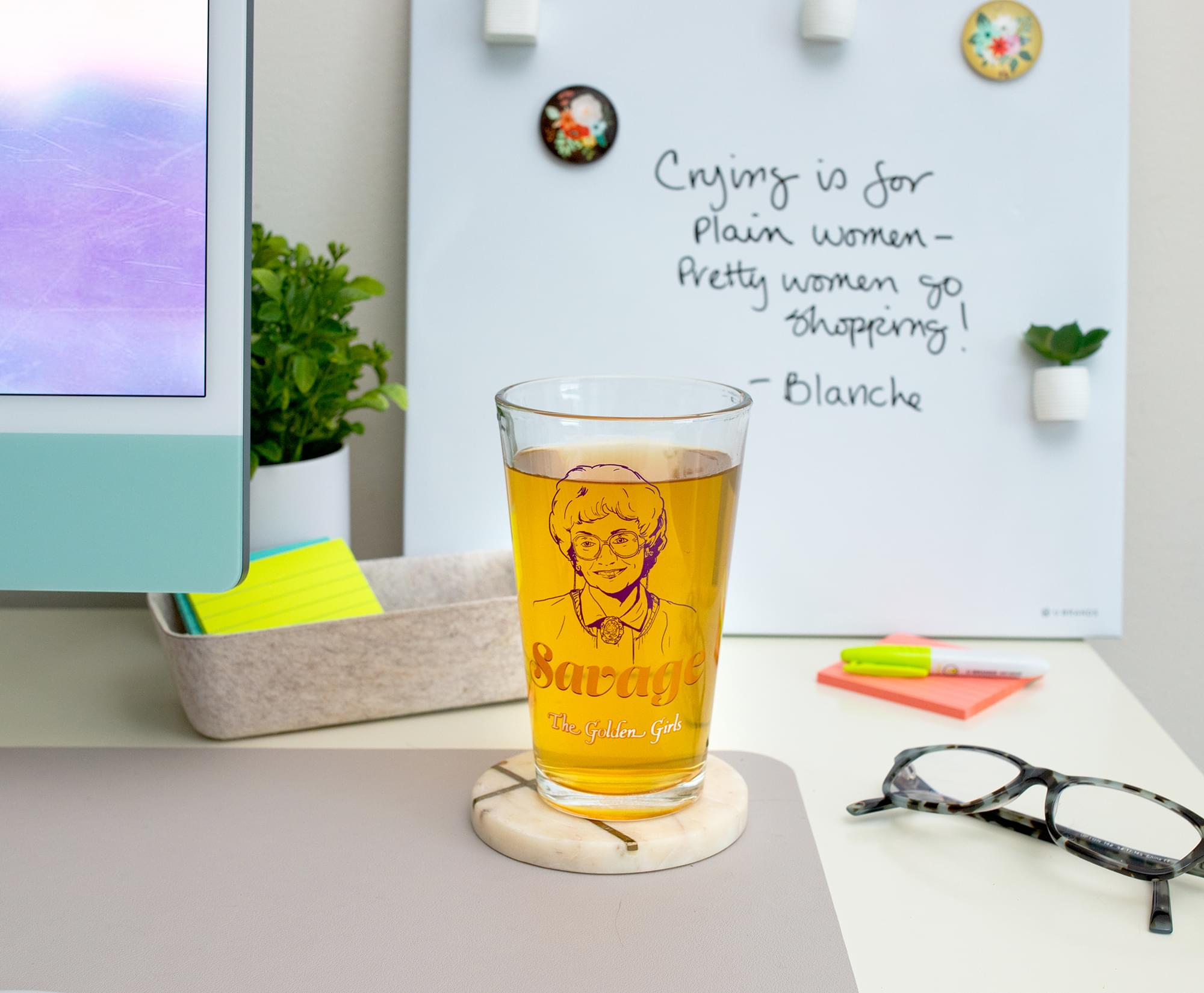 Cheers to The Golden Girls! 16 - Ounce Pint Glasses Set of 4