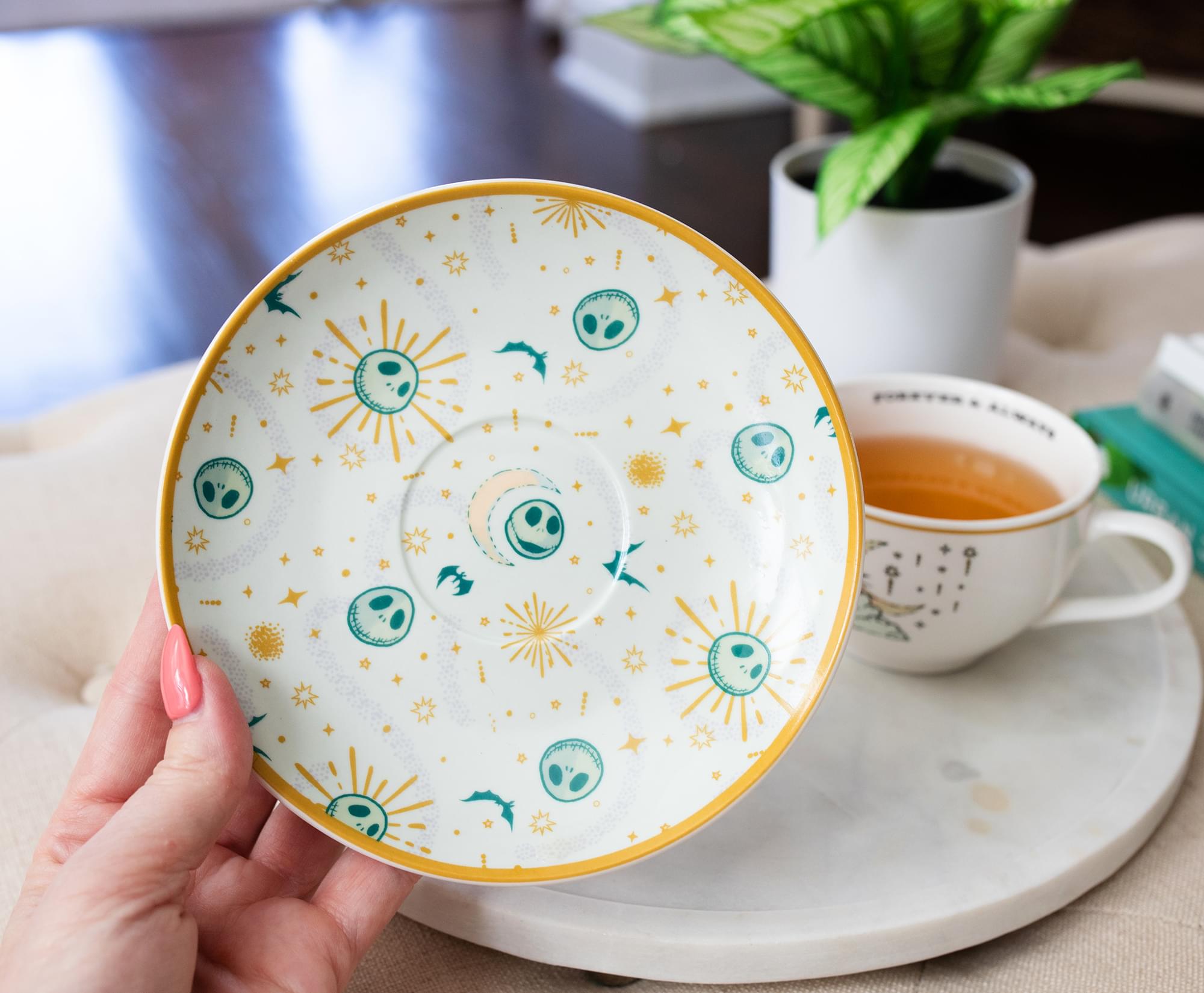 Enchanting Disney Nightmare Before Christmas Jack & Sally Teacup Set - A Must-Have for Tea Lovers!