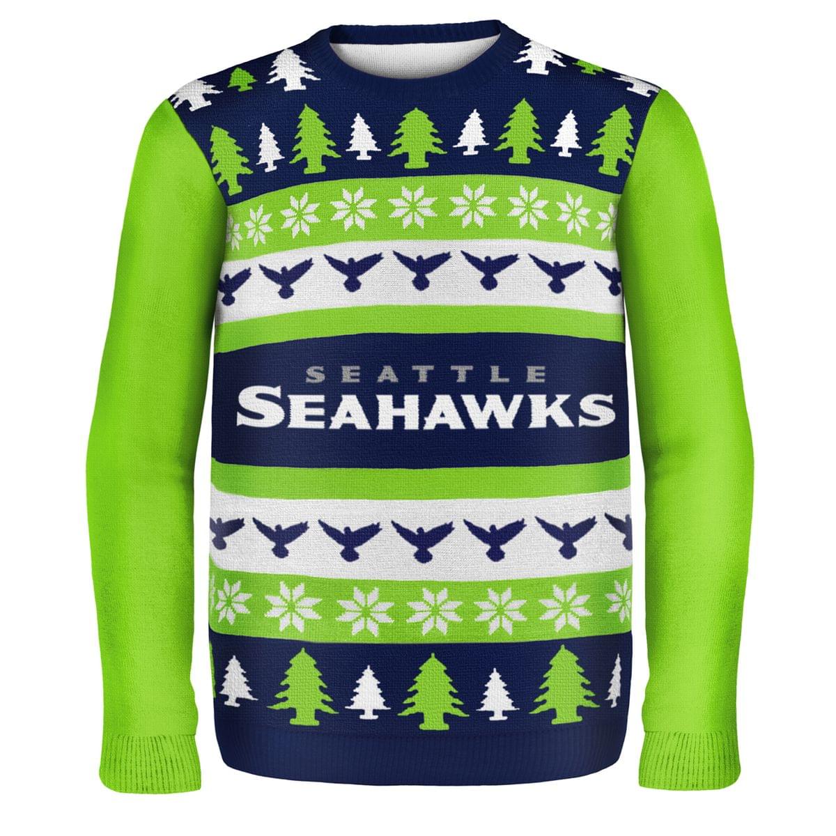 Seattle Seahawks Bold NFL Ugly Sweater