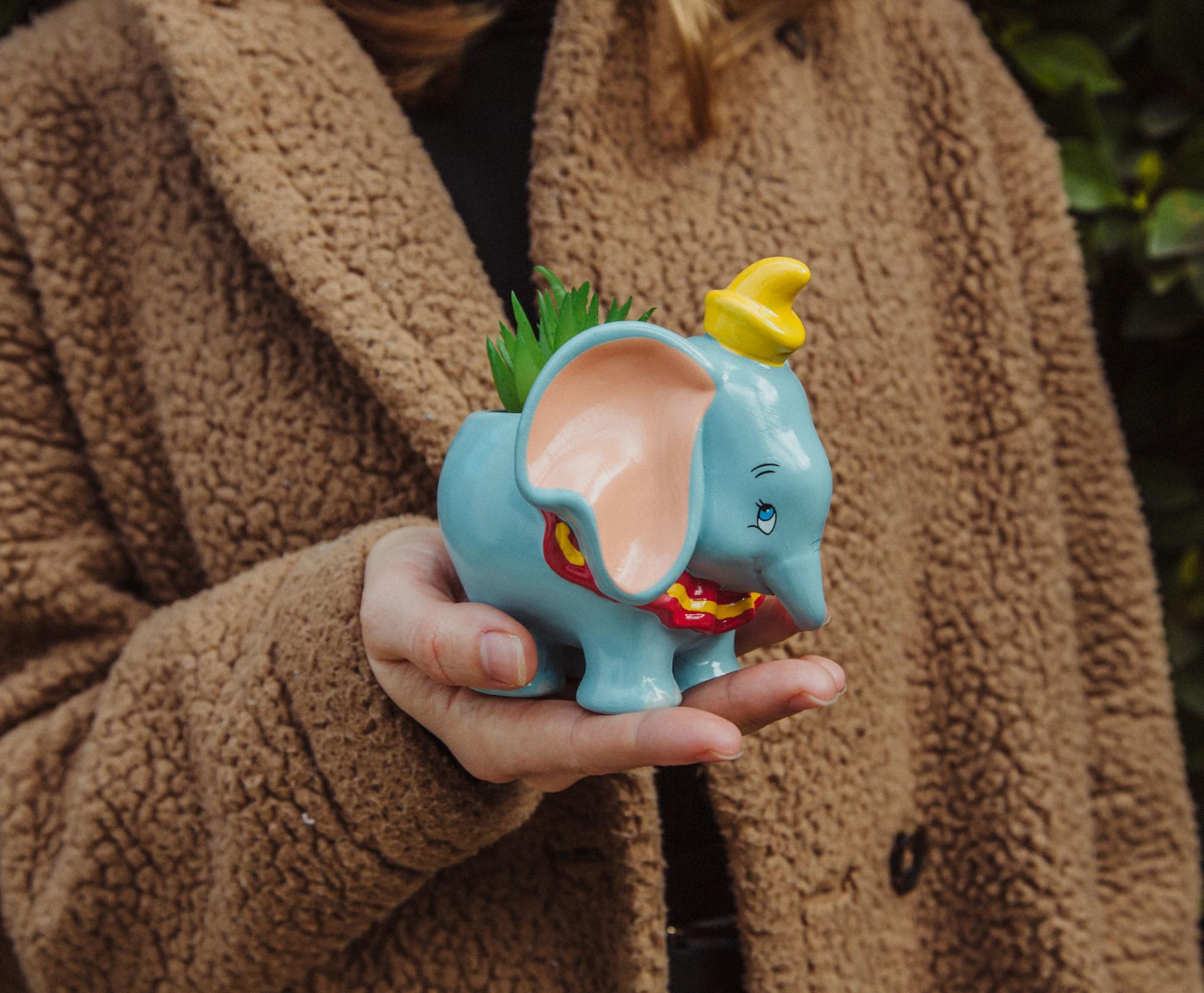 Enchanting Disney Dumbo 4-Inch Mini Planter with Artificial Succulent
