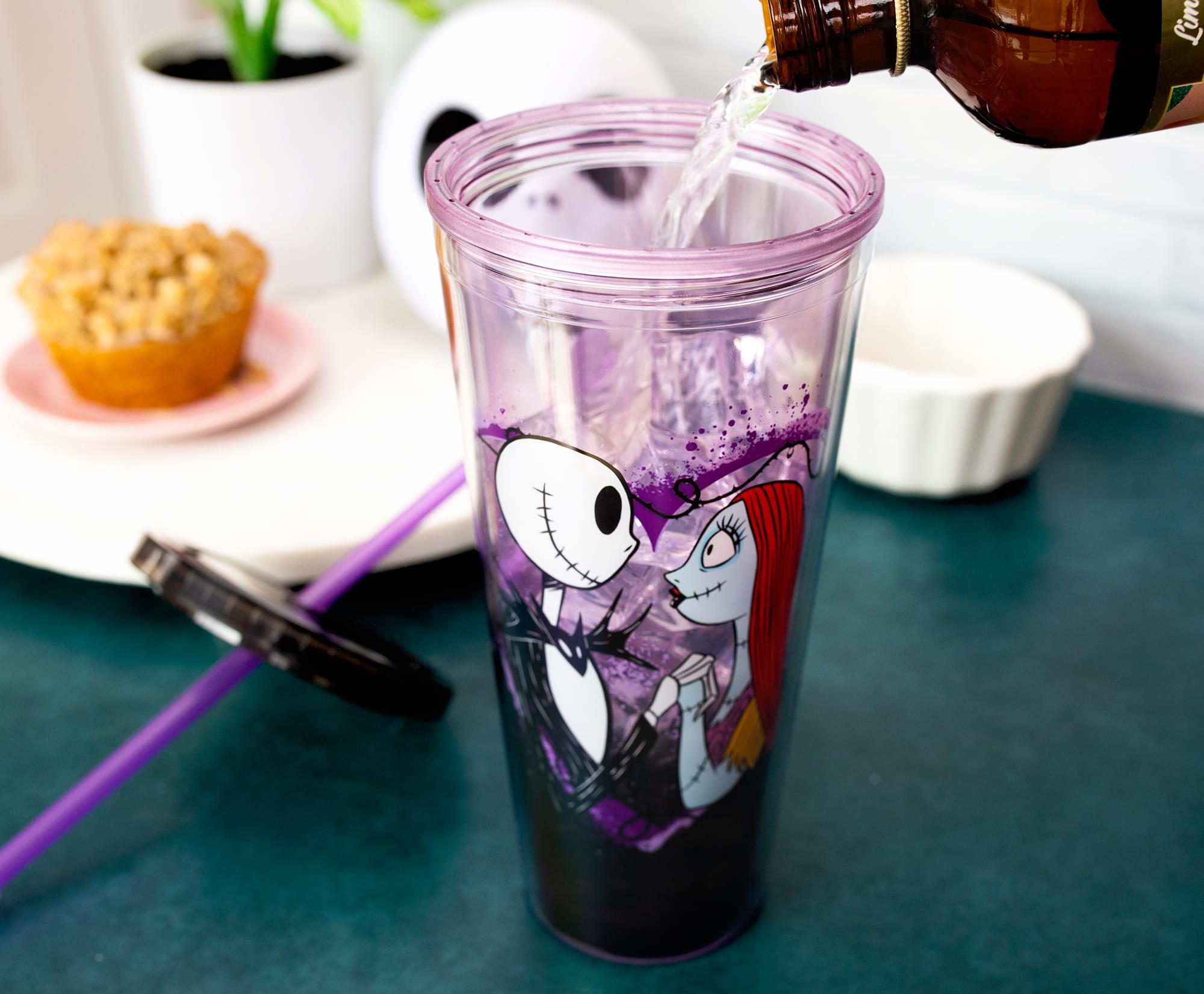 Disney's Nightmare Before Christmas Enchanting Acrylic Carnival Cup with Lid and Straw