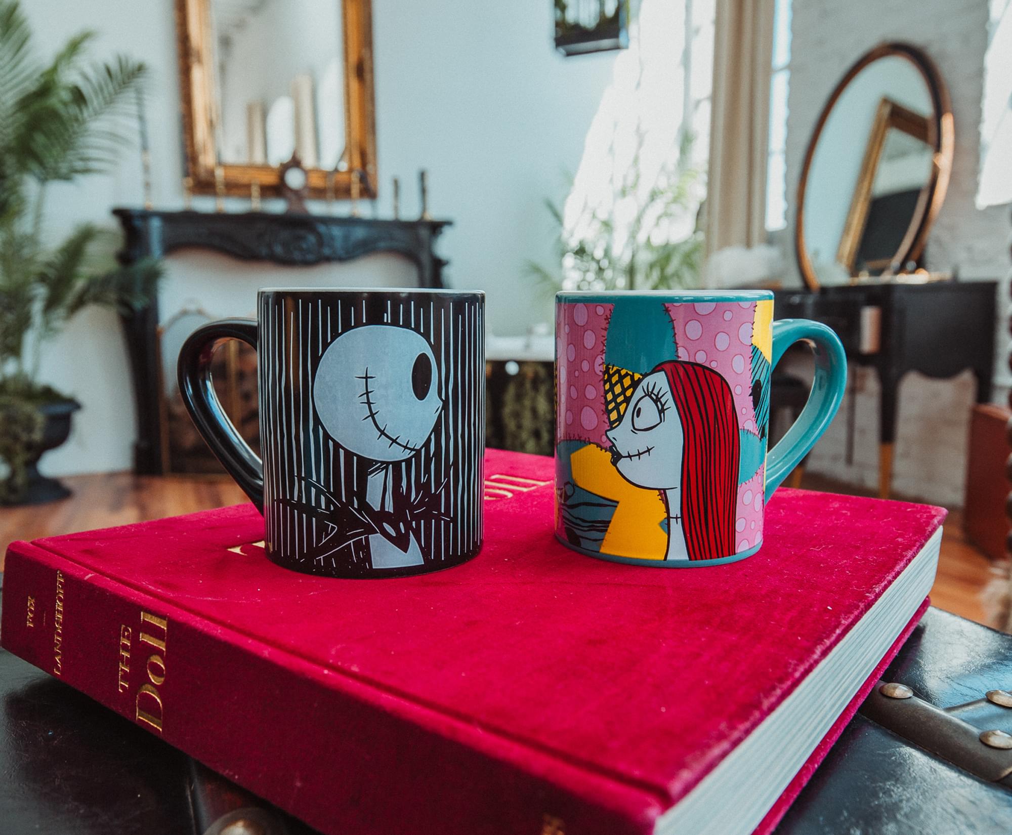 Disney Nightmare Before Christmas Jack & Sally Ceramic Mug Set - Meant To Be