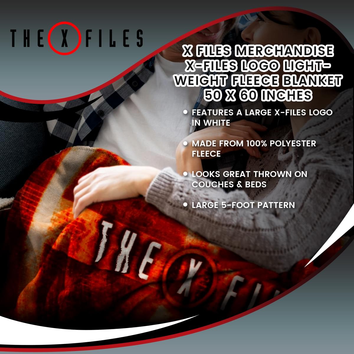 The X-Files Logo Lightweight Fleece Blanket - A Must-Have for Fans!