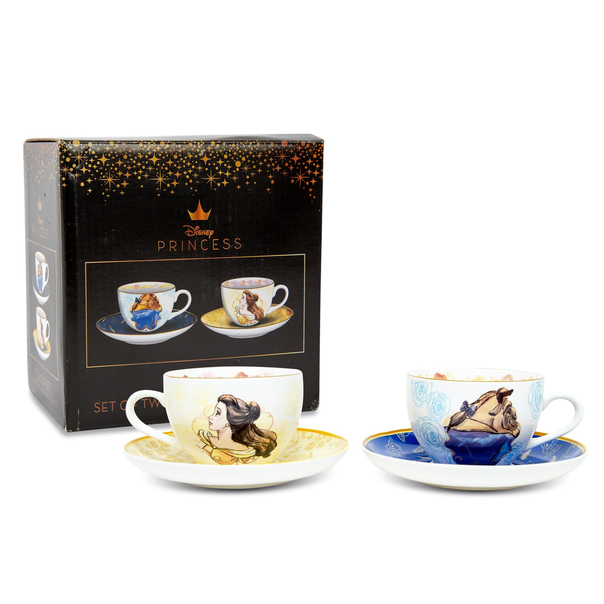 Enchanting Disney Beauty and the Beast Bone China Teacup & Saucer Set (2-Piece)