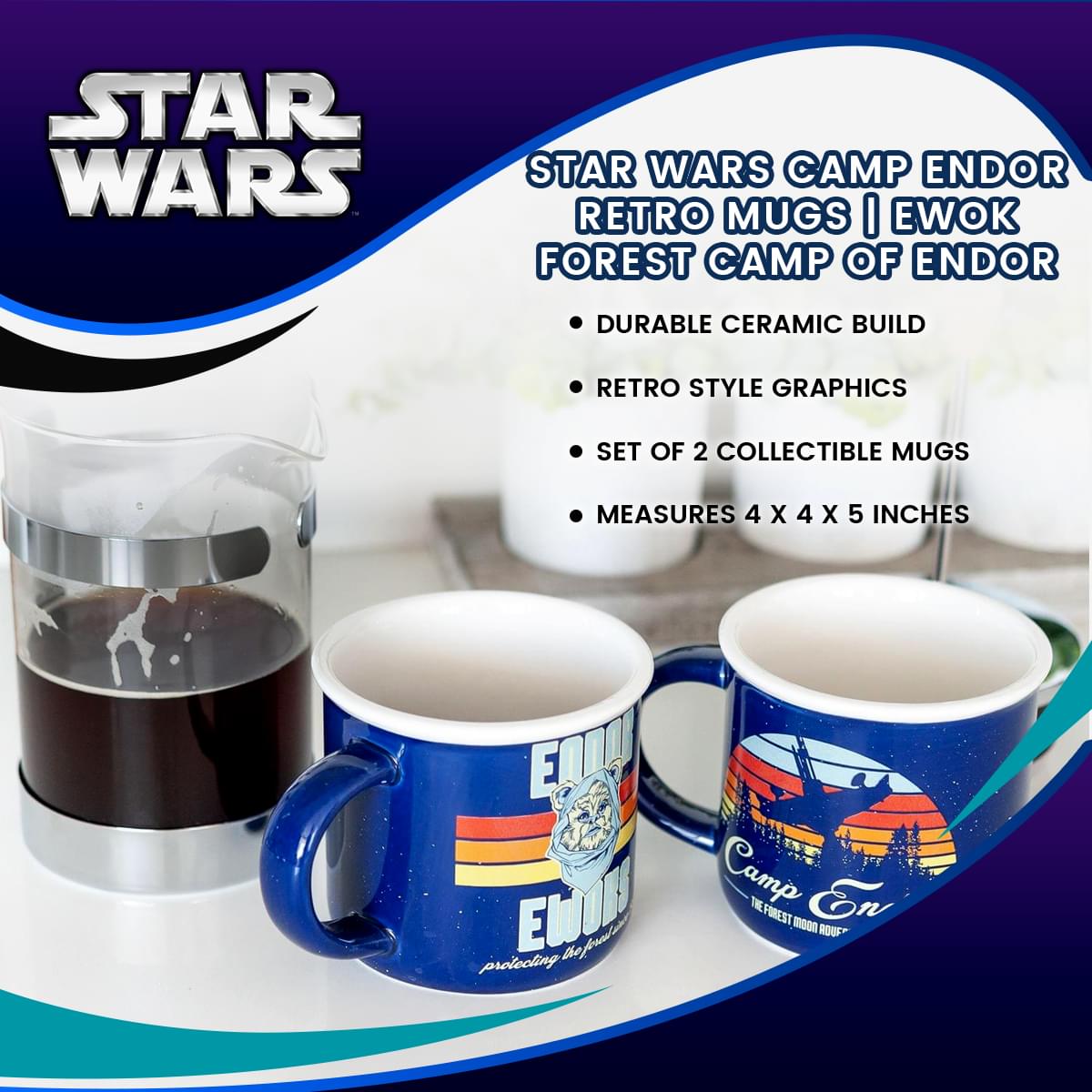 Star Wars Endor Camp Retro Mugs - Set of 2