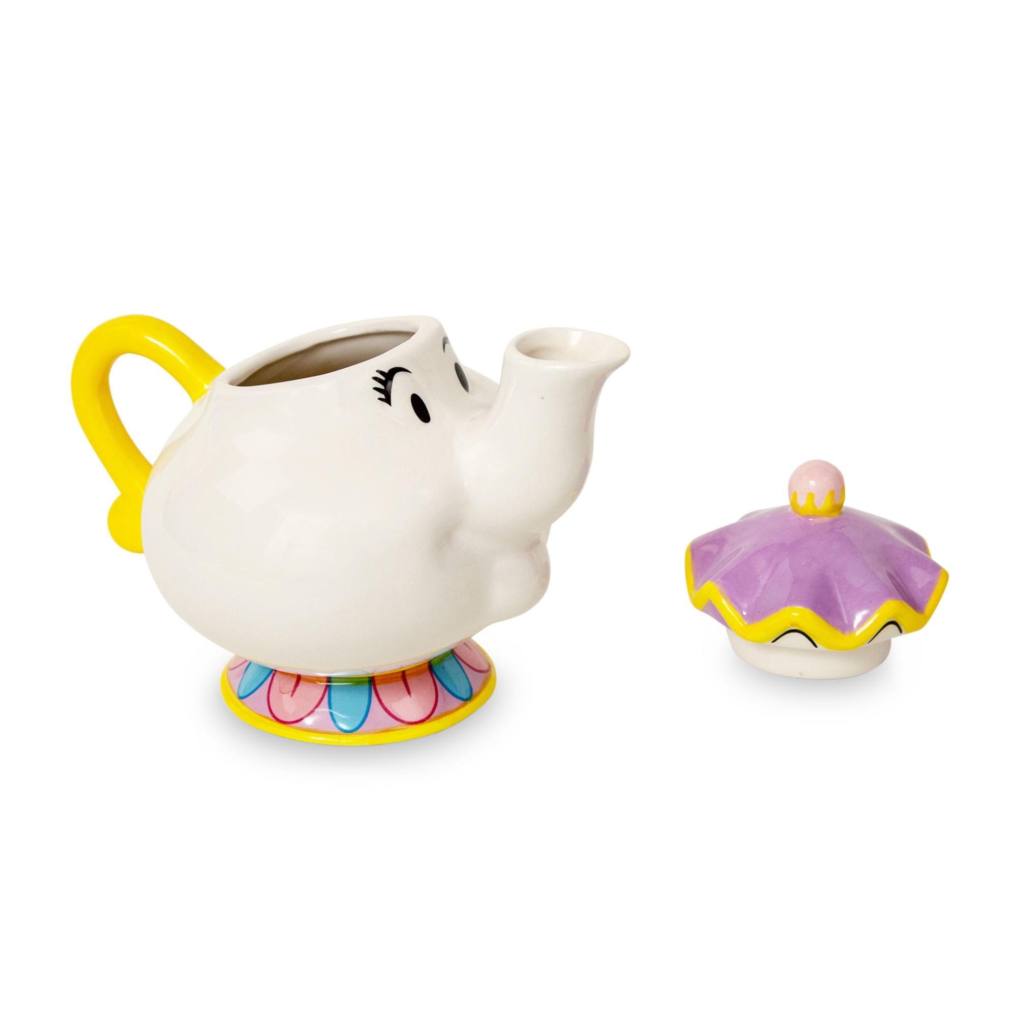 Enchanting Disney Beauty and the Beast Mrs. Potts Ceramic Teapot Replica