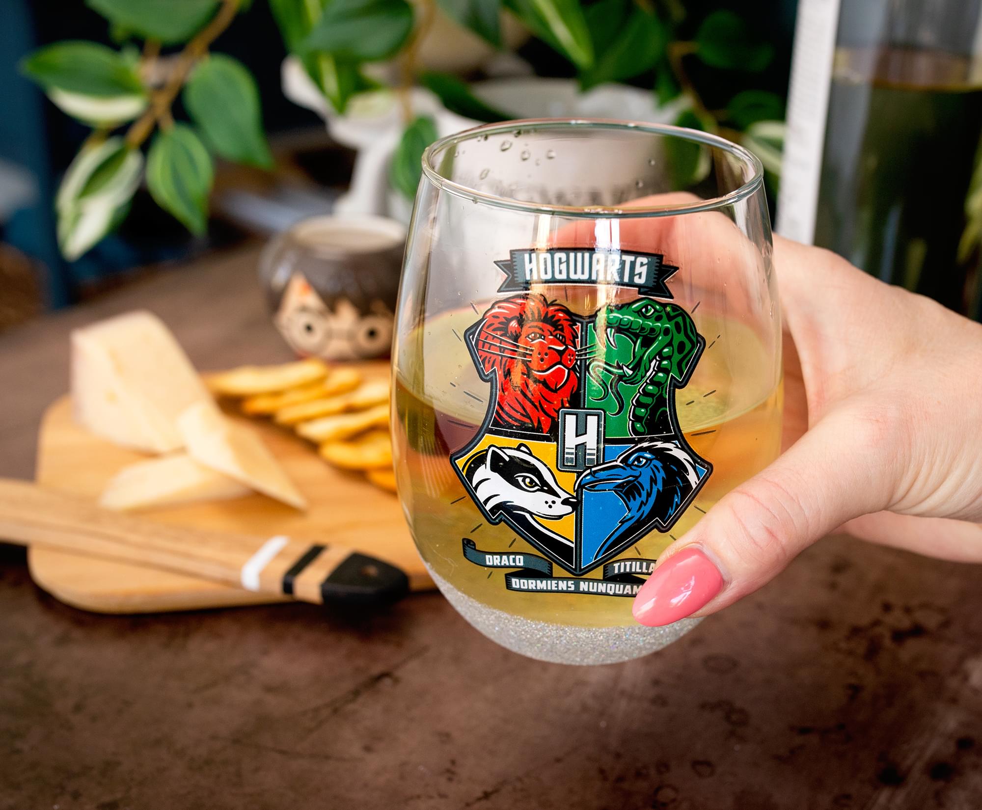 Harry Potter Magical Animal Crest Stemless Wine Glass - 20 Oz