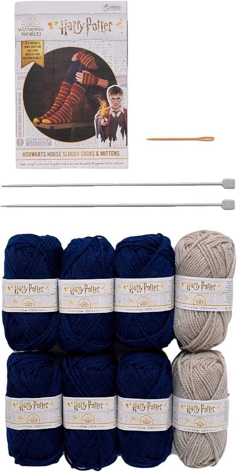 Eaglemoss Harry Potter Knit Craft Set: Ravenclaw Mittens & Slouch Socks - A Magical DIY Delight!