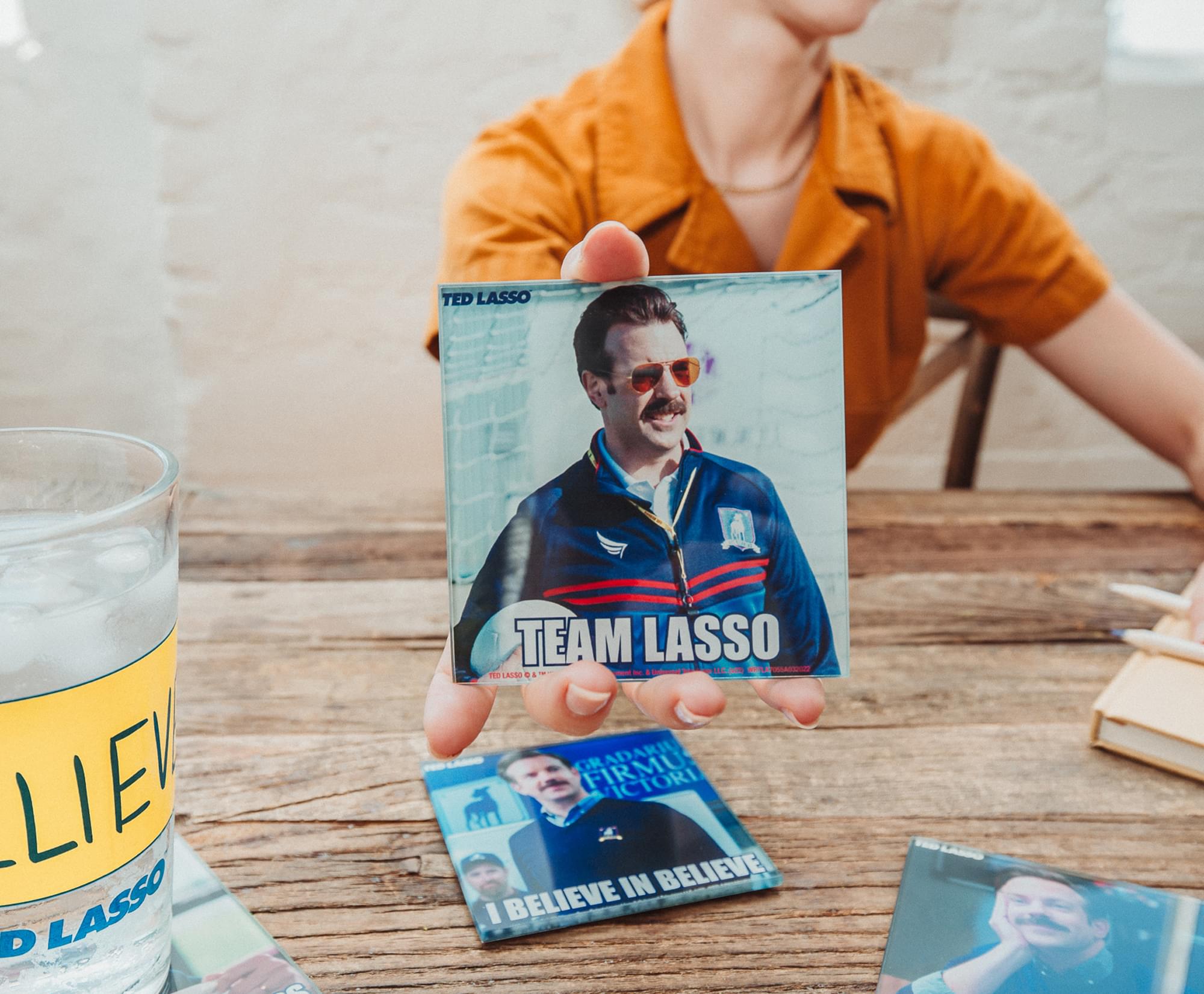 Inspirational Ted Lasso Quotes Glass Coasters - Set of 4