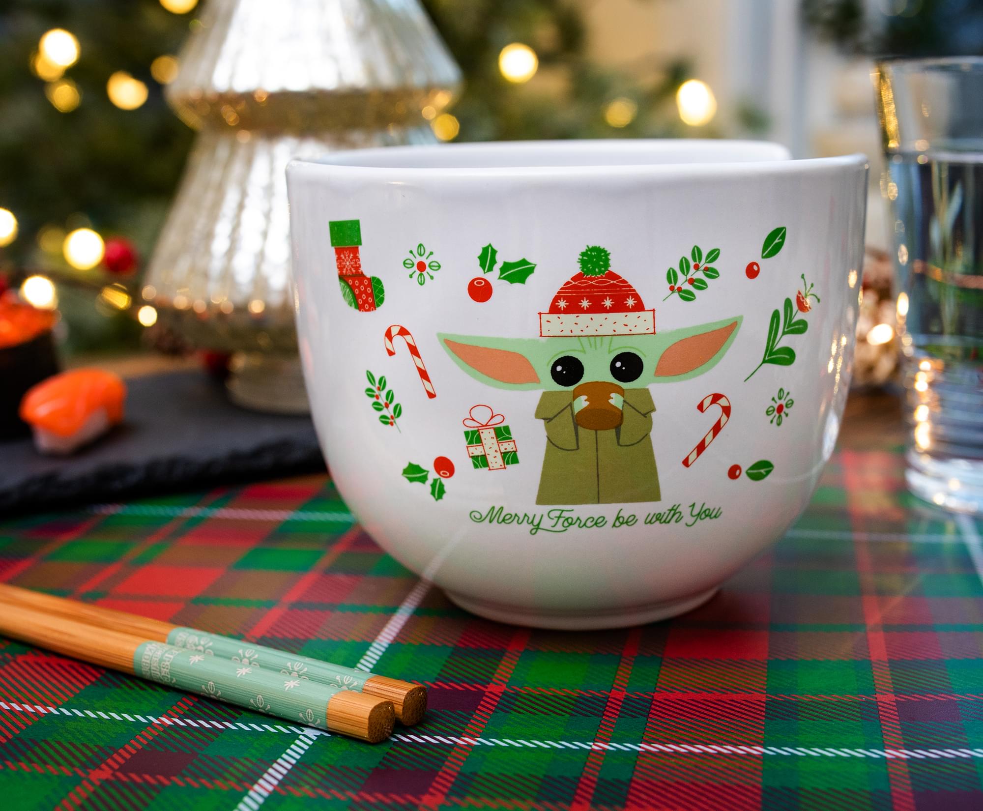 The Mandalorian Grogu Holiday Ramen Bowl & Chopstick Set