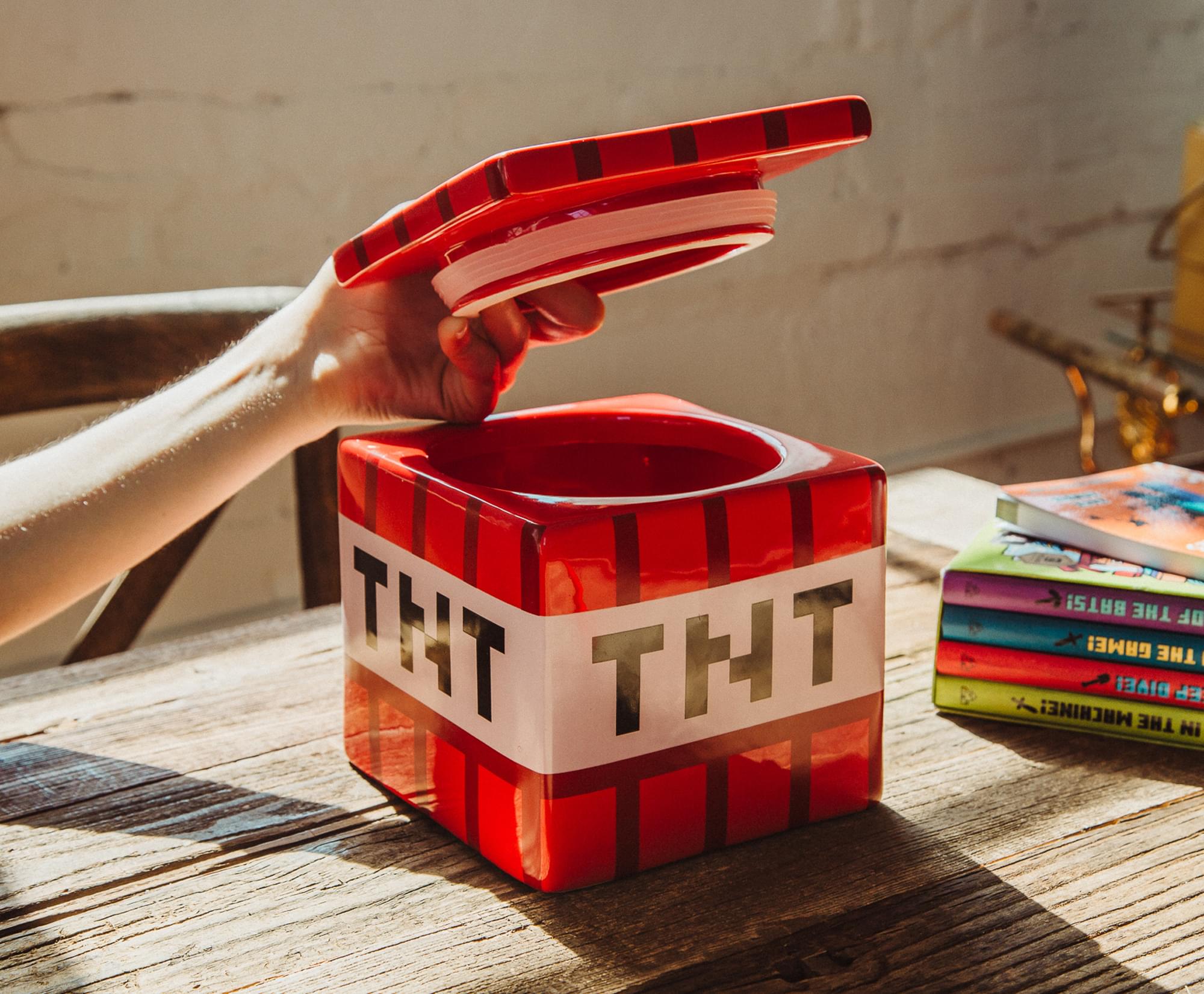 Epic Minecraft TNT Block Ceramic Cookie Jar - 6 Inches Tall