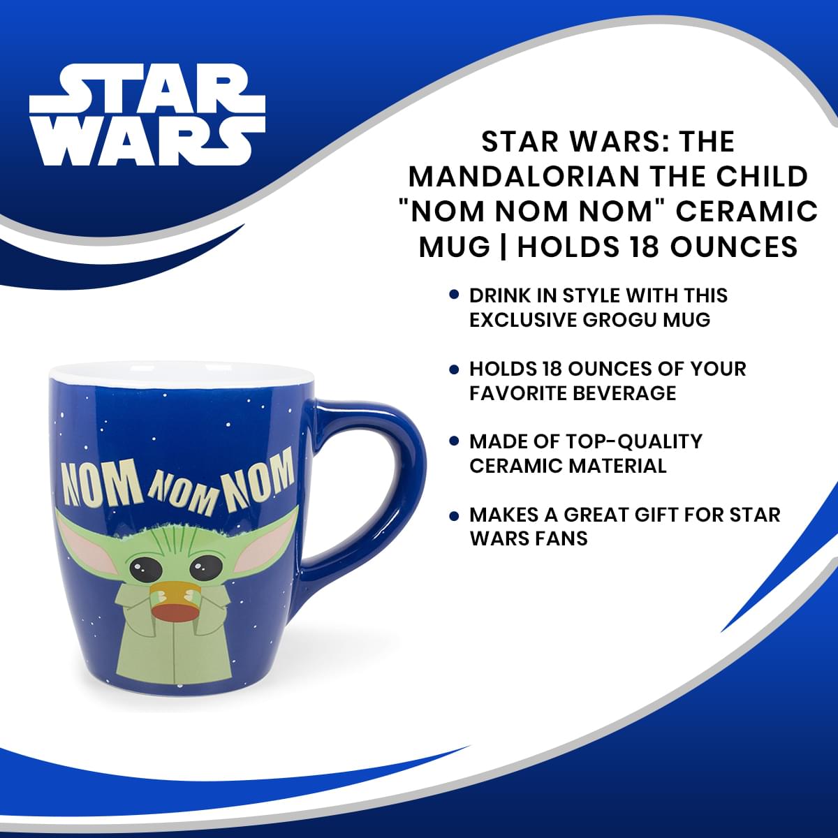 The Mandalorian's Adorable Grogu Ceramic Mug - 25 Oz