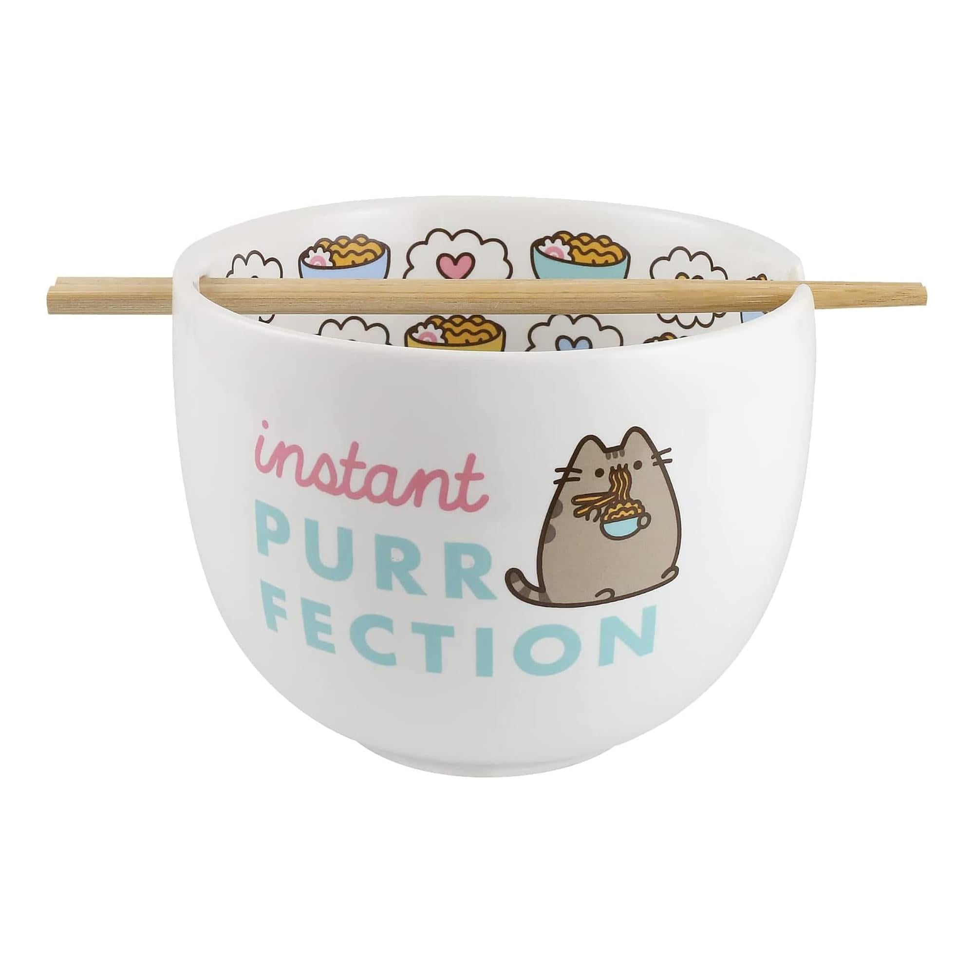 Pusheen Instant Purrfection Ceramic Ramen Bowl with Chopsticks