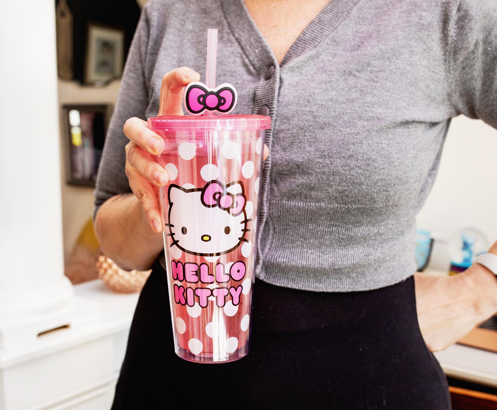 Sanrio Hello Kitty Carnival Cup with Lid and Topper Straw - 24 Ounce Delight