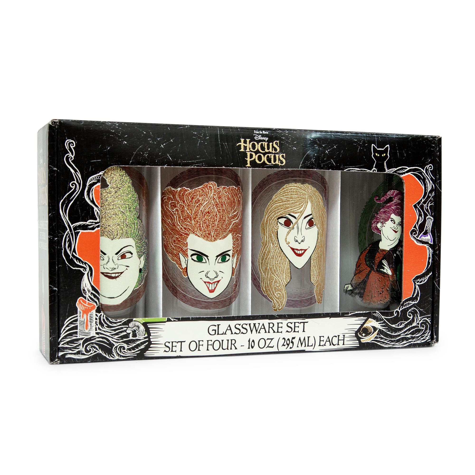 Enchanting Disney Hocus Pocus Sanderson Sisters 10 - Ounce Tumbler Set of 4