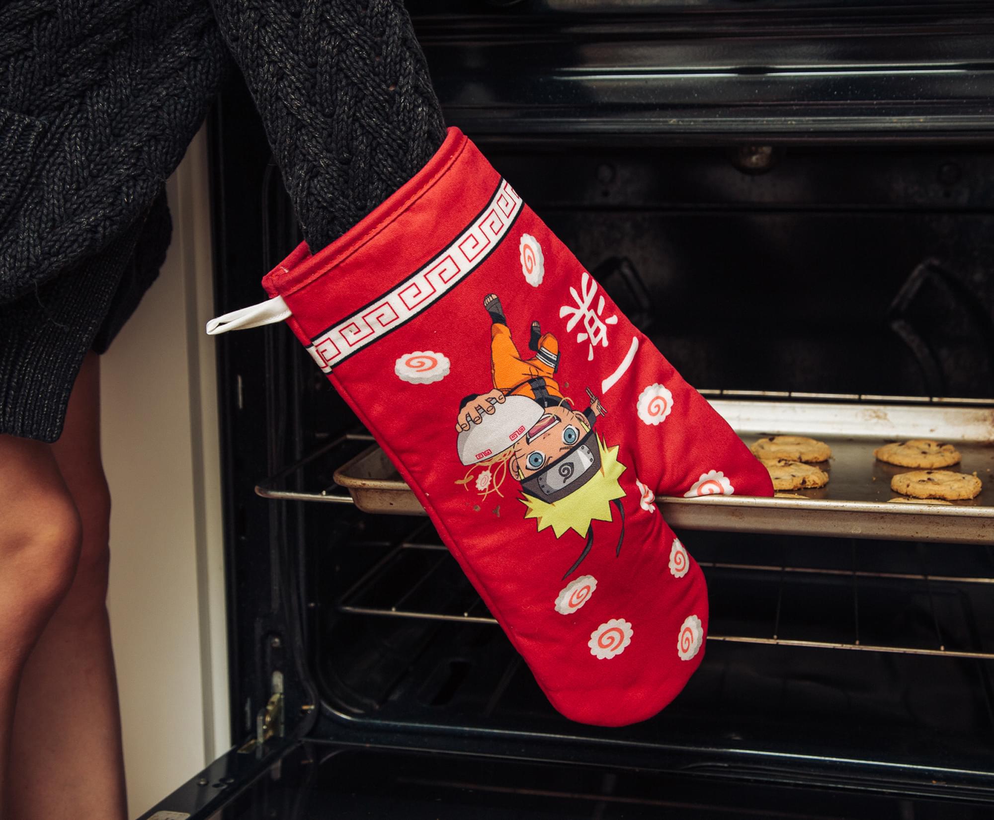 Naruto Chibi Ramen-Inspired 3-Piece Kitchen Set: Oven Mitt, Dish Towel, and Pot Holder