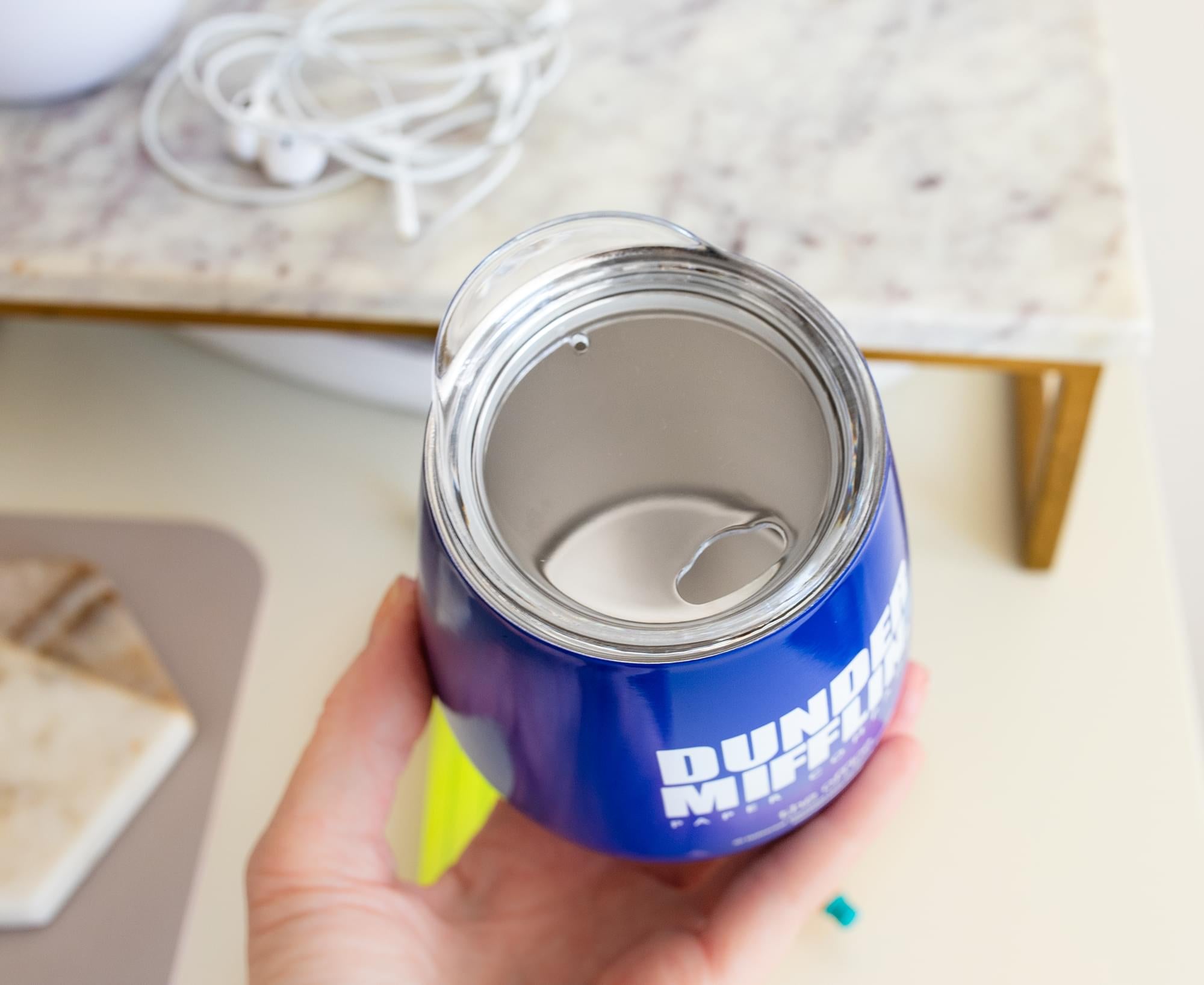 Dunder Mifflin Stainless Steel Tumbler with Lid - 10 Ounce Office Inspired