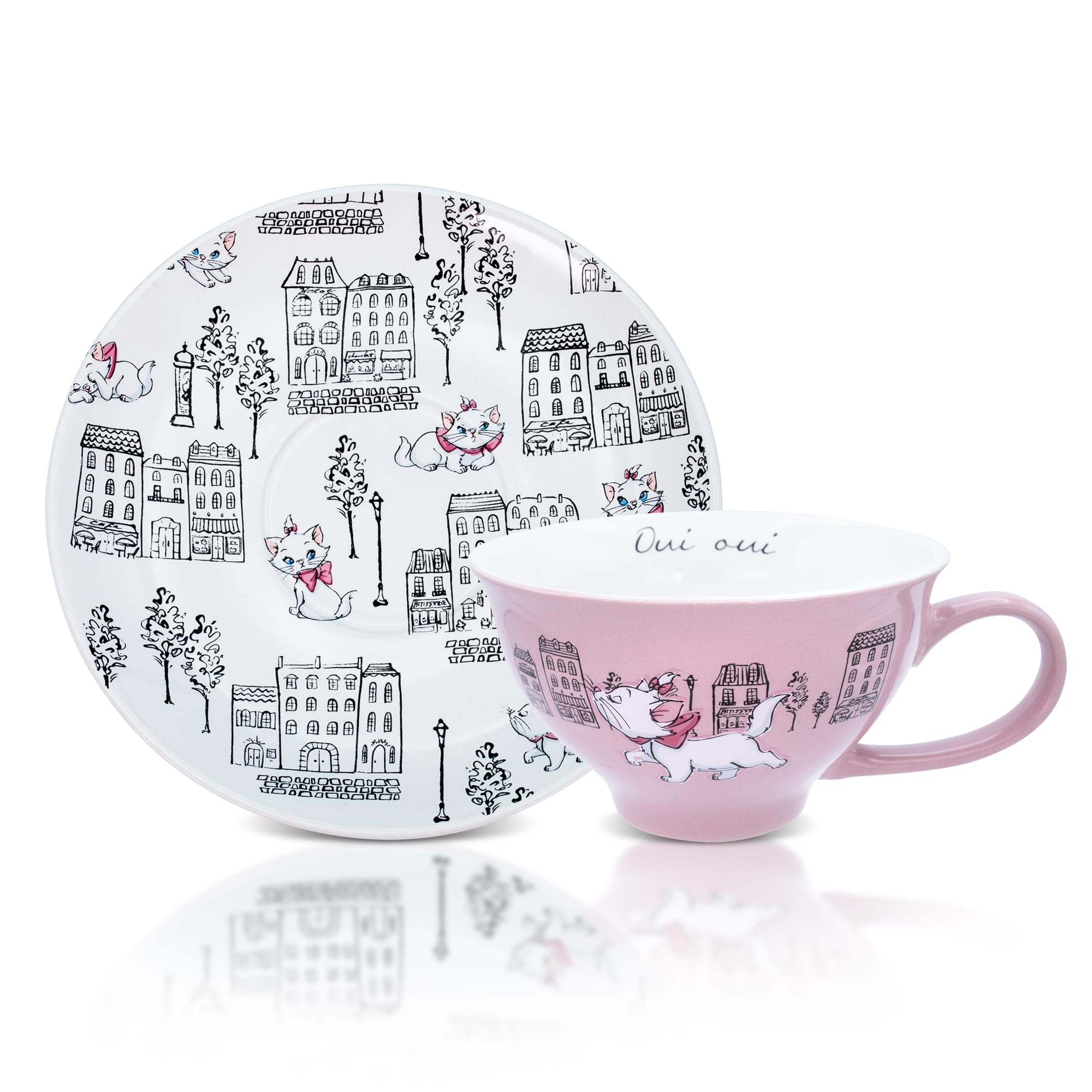 Enchanting Disney The Aristocats Marie Ceramic Teacup & Saucer Set