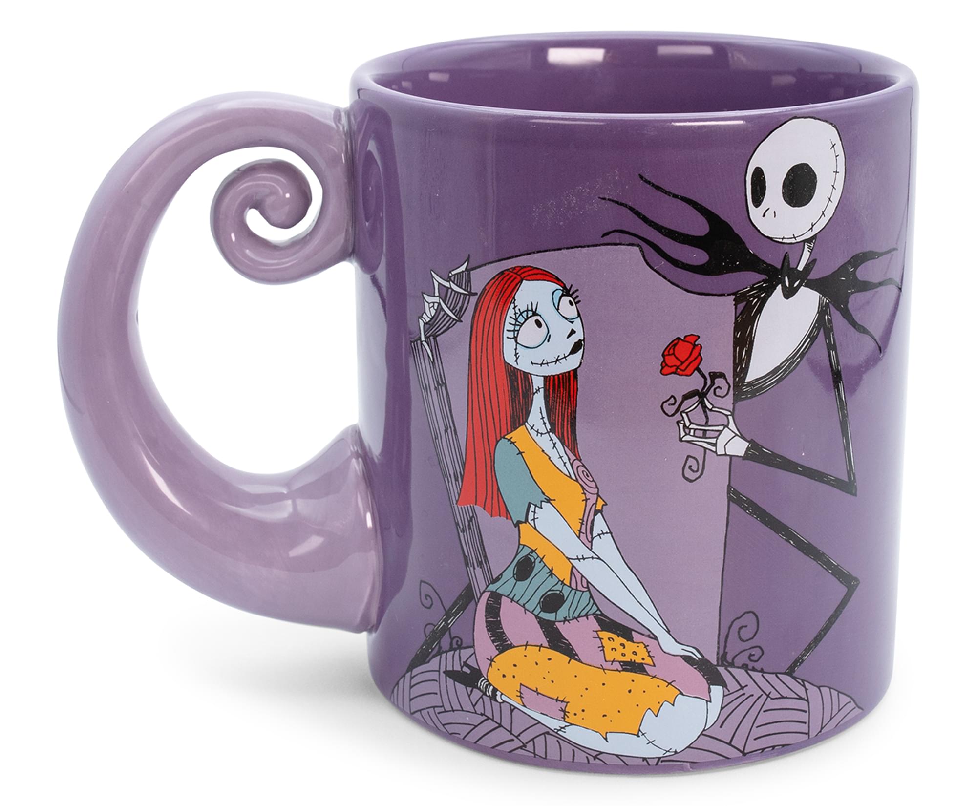 Jack & Sally Spiral Handle Ceramic Mug - Disney's The Nightmare Before Christmas