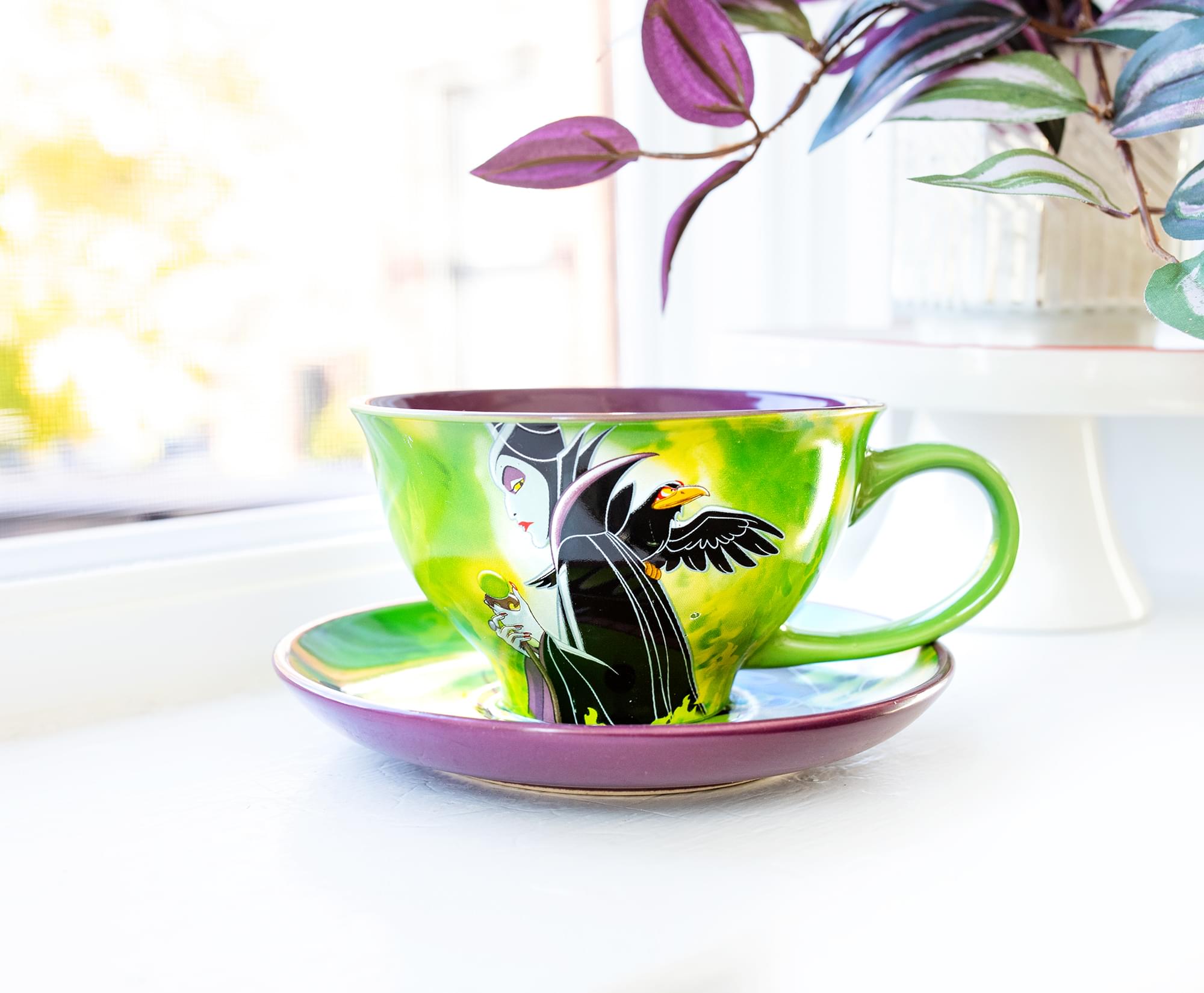 Maleficent-Inspired Disney Villains Ceramic Teacup & Saucer Set