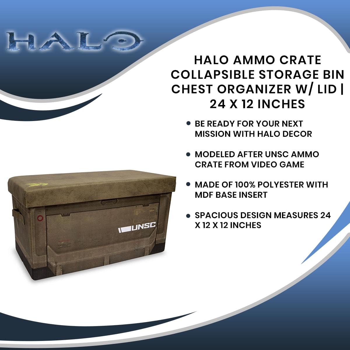 HALO Ammo Crate: The Ultimate Collapsible Storage Bin for Gamers