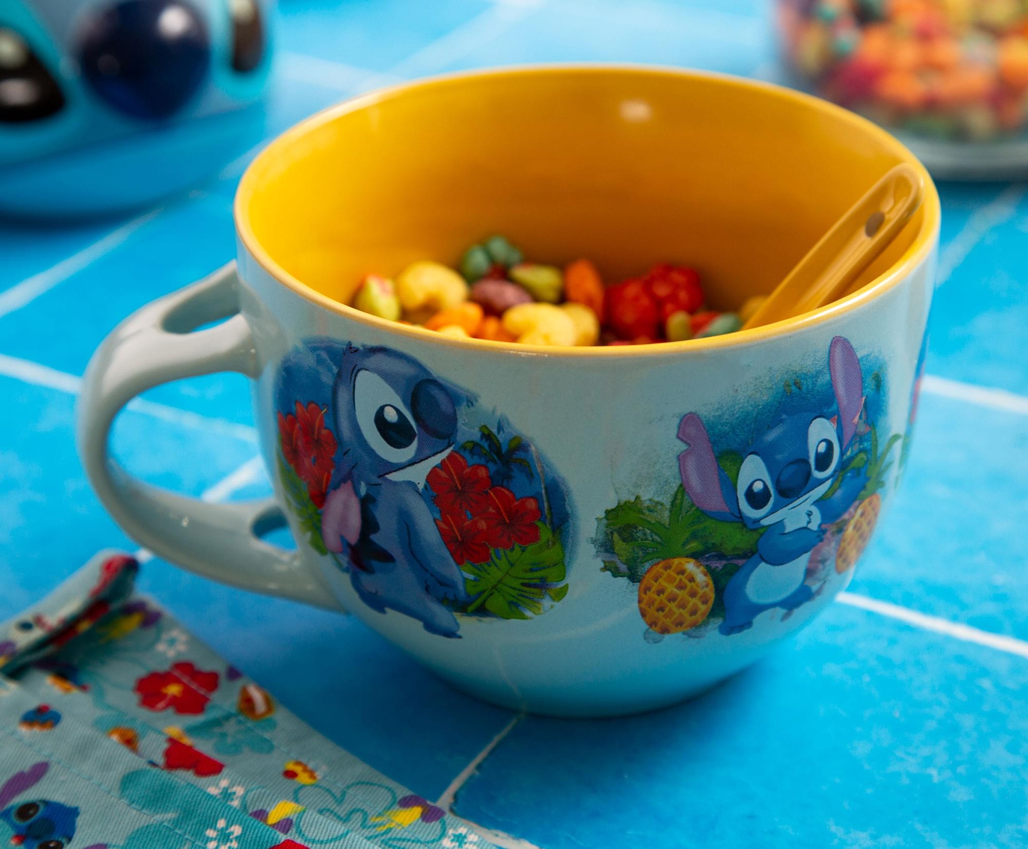 Disney Lilo & Stitch Ceramic Soup Mug with Spoon - 24 Ounce Paradise Delight