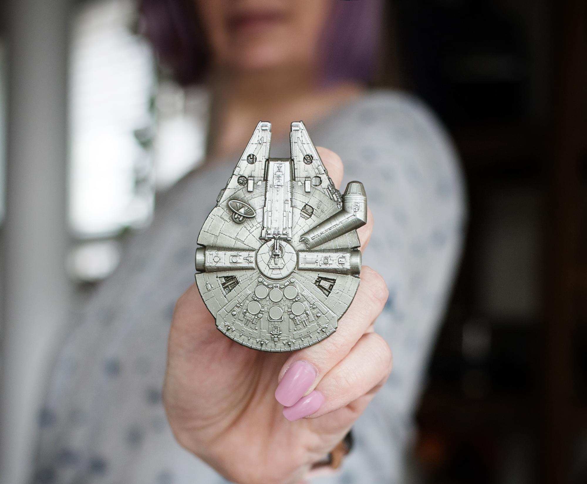 Exclusive Toynk Star Wars Millennium Falcon Collector Metal Pin - 3x2 Inches