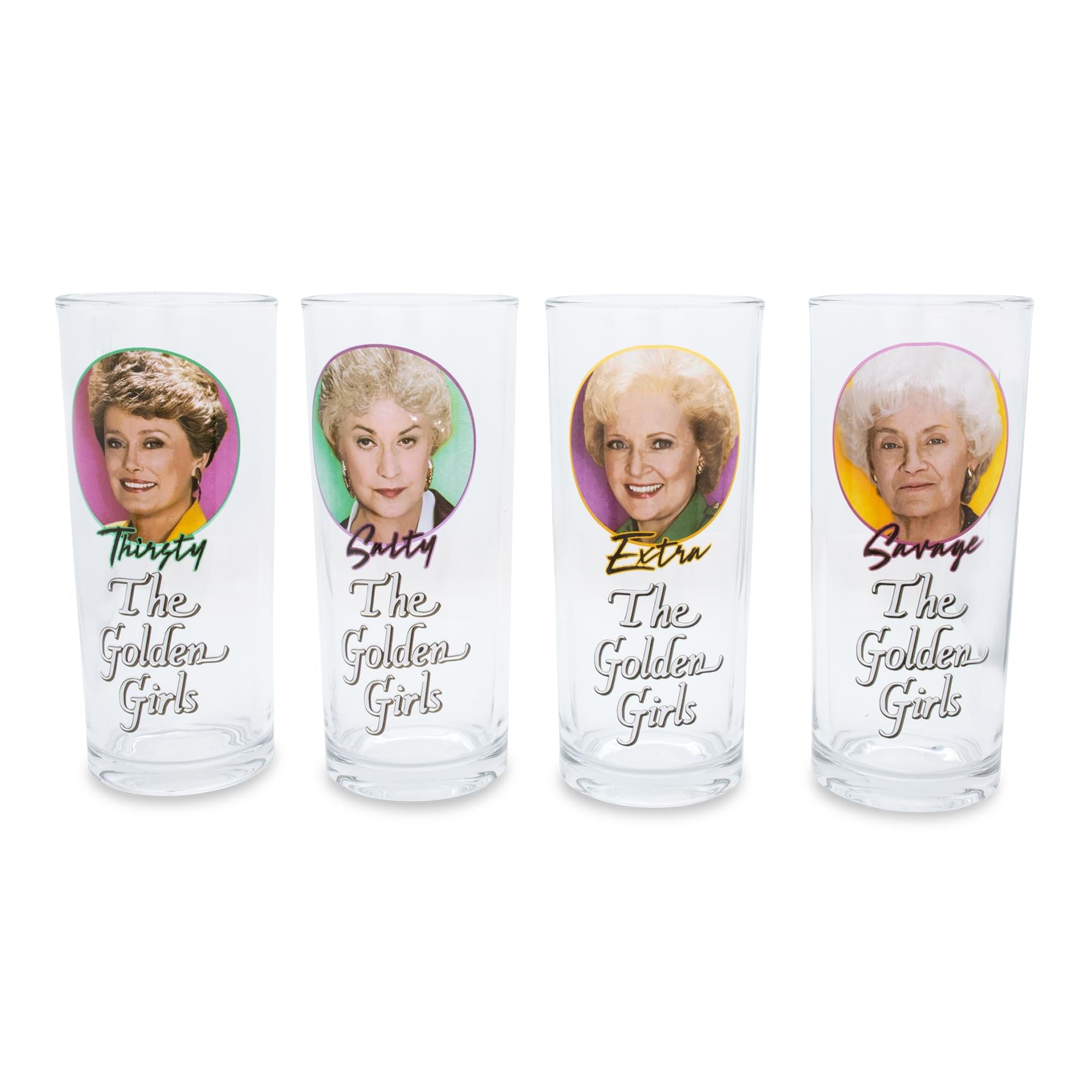 The Golden Girls 10-Ounce Tumbler Glasses Set of 4 - Logo Design