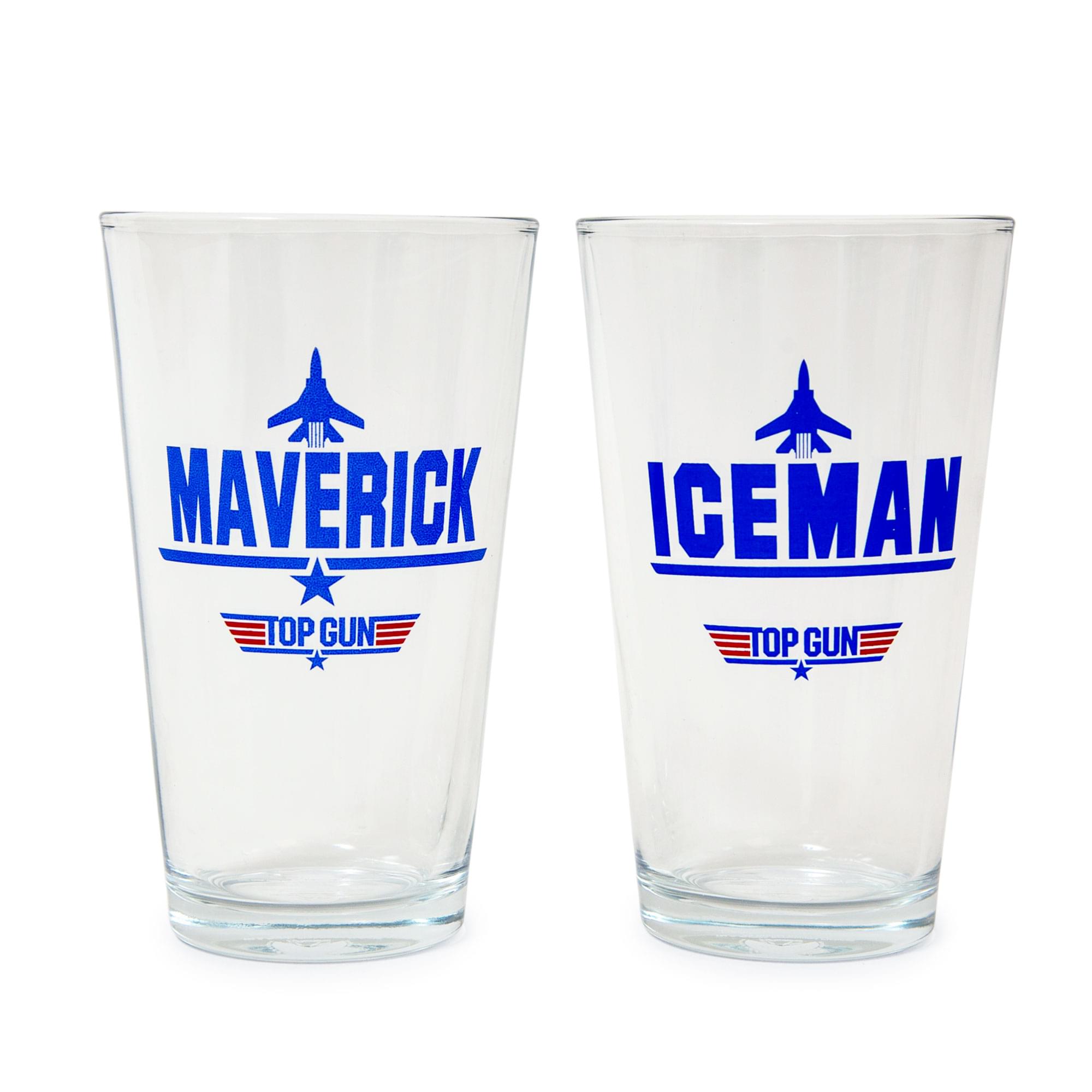 Top Gun Maverick & Iceman 20 - Ounce Pint Glass Set (2 Pack)
