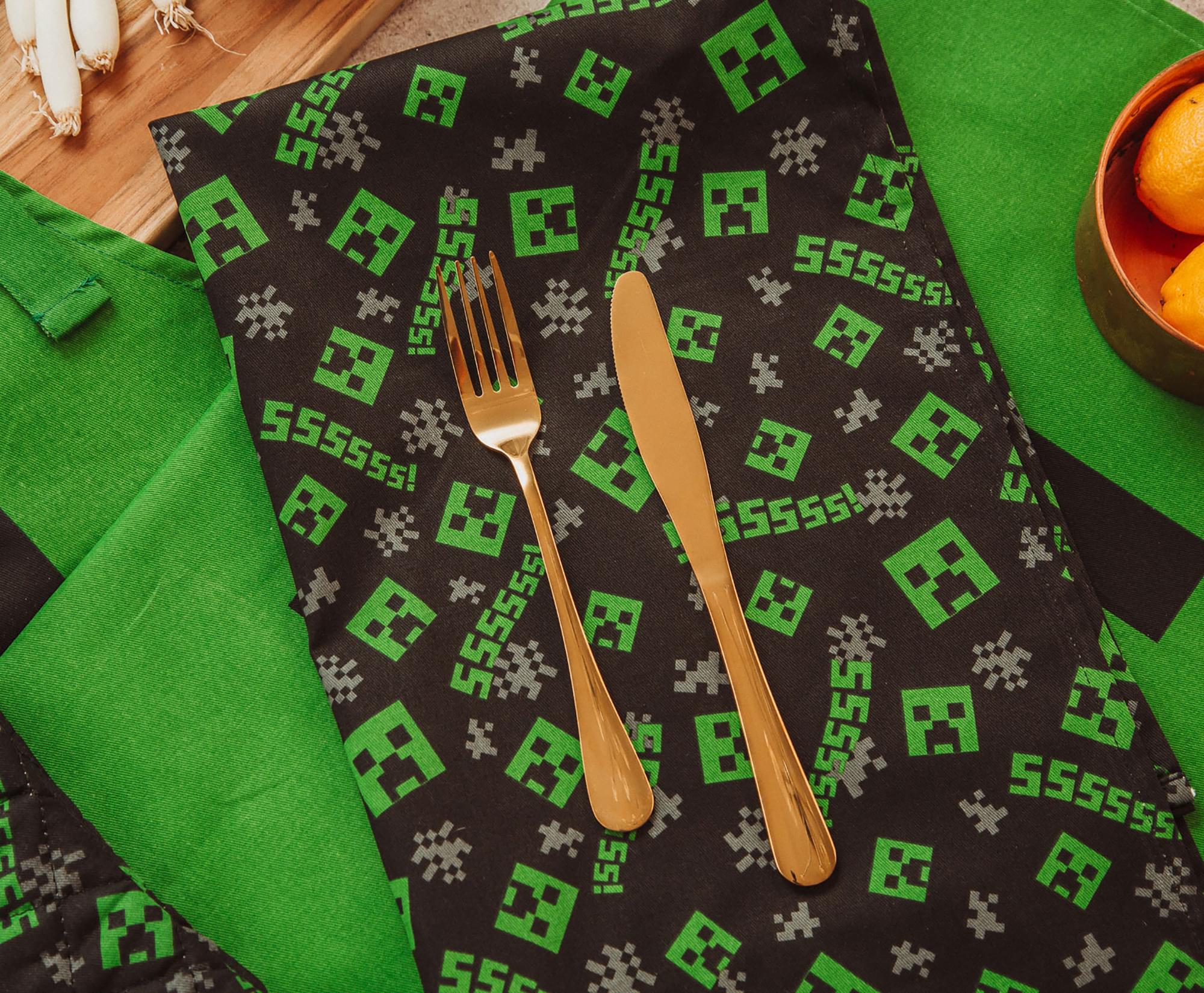 Epic Minecraft Green Creeper Kitchen Bundle for Gamers