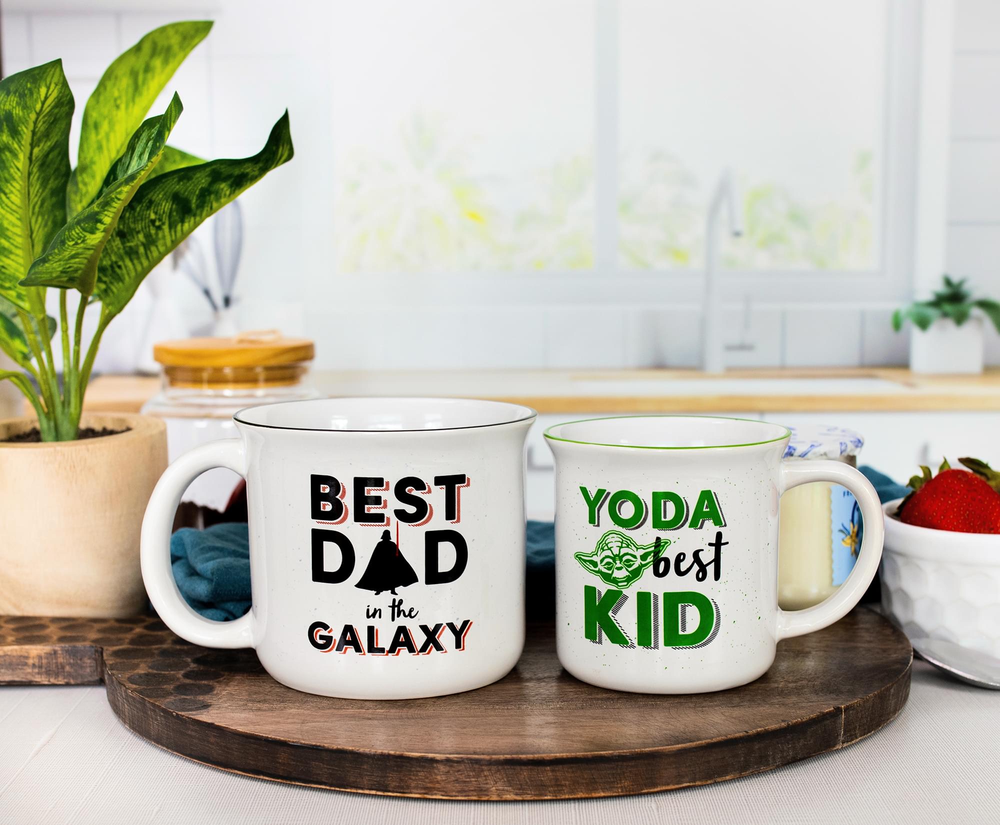 Star Wars Dad & Kid Ceramic Camper Mug Set - Darth Vader & Yoda