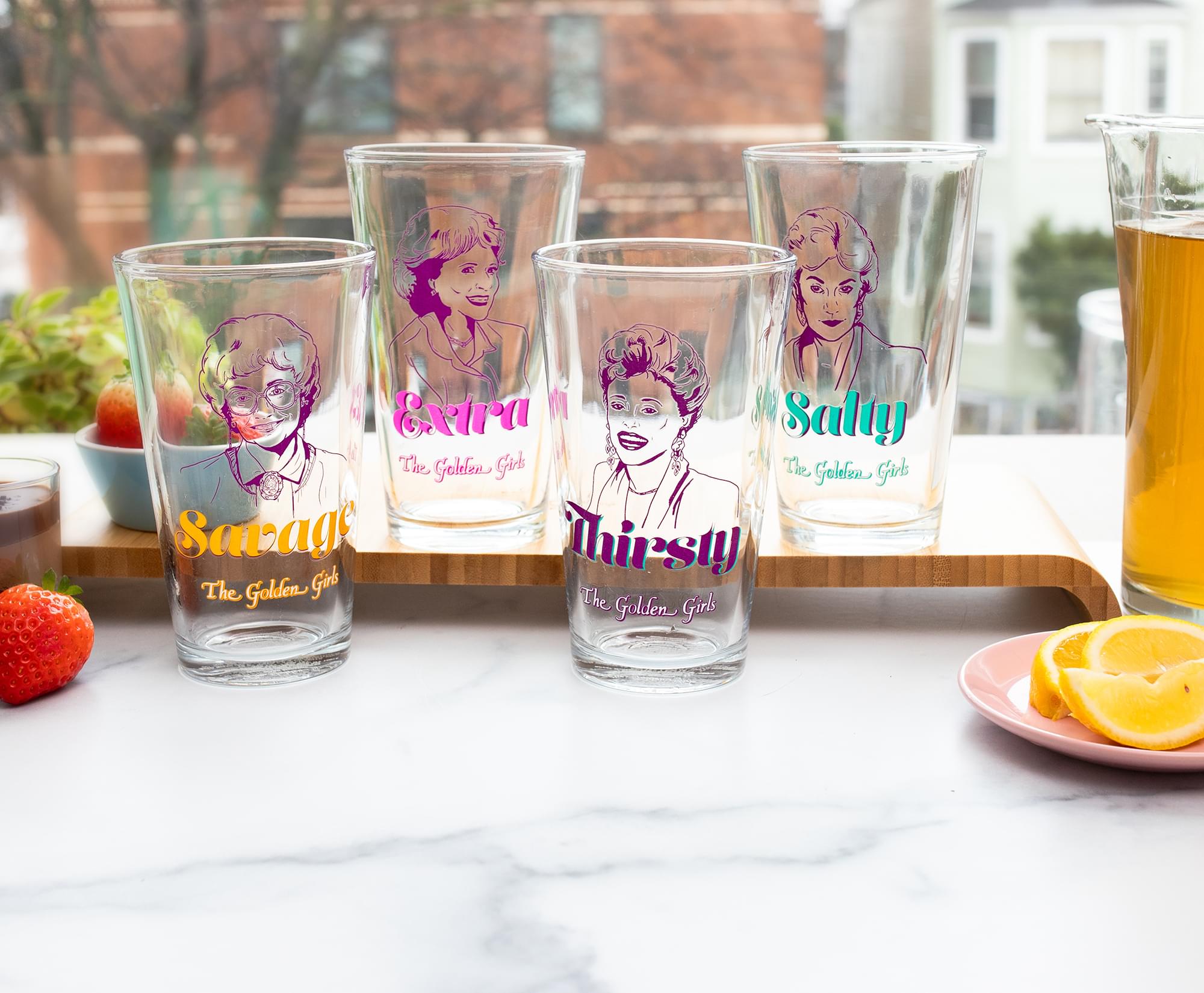 Cheers to The Golden Girls! 16 - Ounce Pint Glasses Set of 4