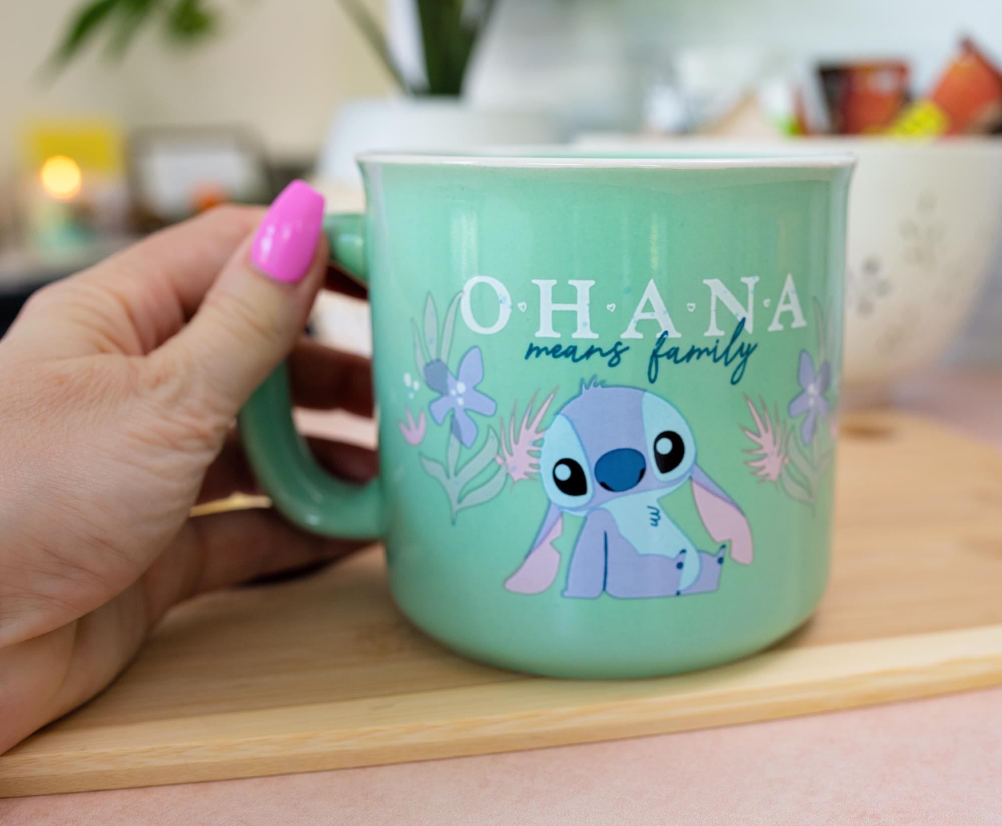 Disney Lilo & Stitch Ohana Means Family 20 - Ounce Ceramic Camper Mug - A Magical Sip