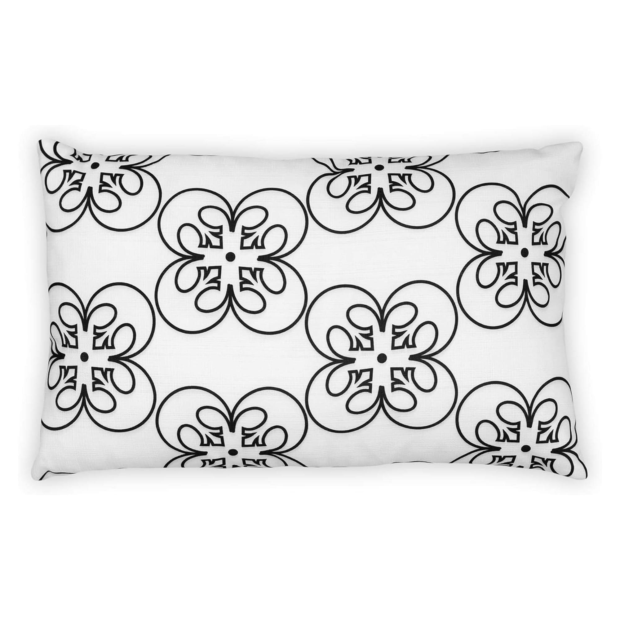 Epic Star Wars White Lumbar Pillows with Black Rebel Insignia - Set of 2 (15 x 24 Inches)
