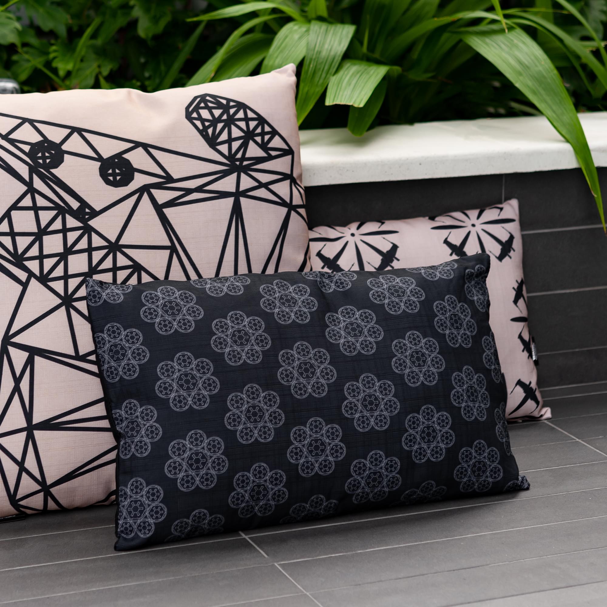 Star Wars Imperial Symbol White Lumbar Throw Pillow - 15x24 Inches