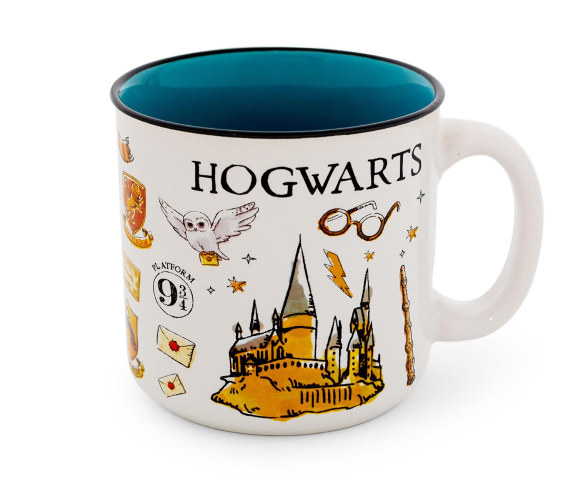 Harry Potter Hogwarts Icons Ceramic Camper Mug - 20 Ounce Magic Sip