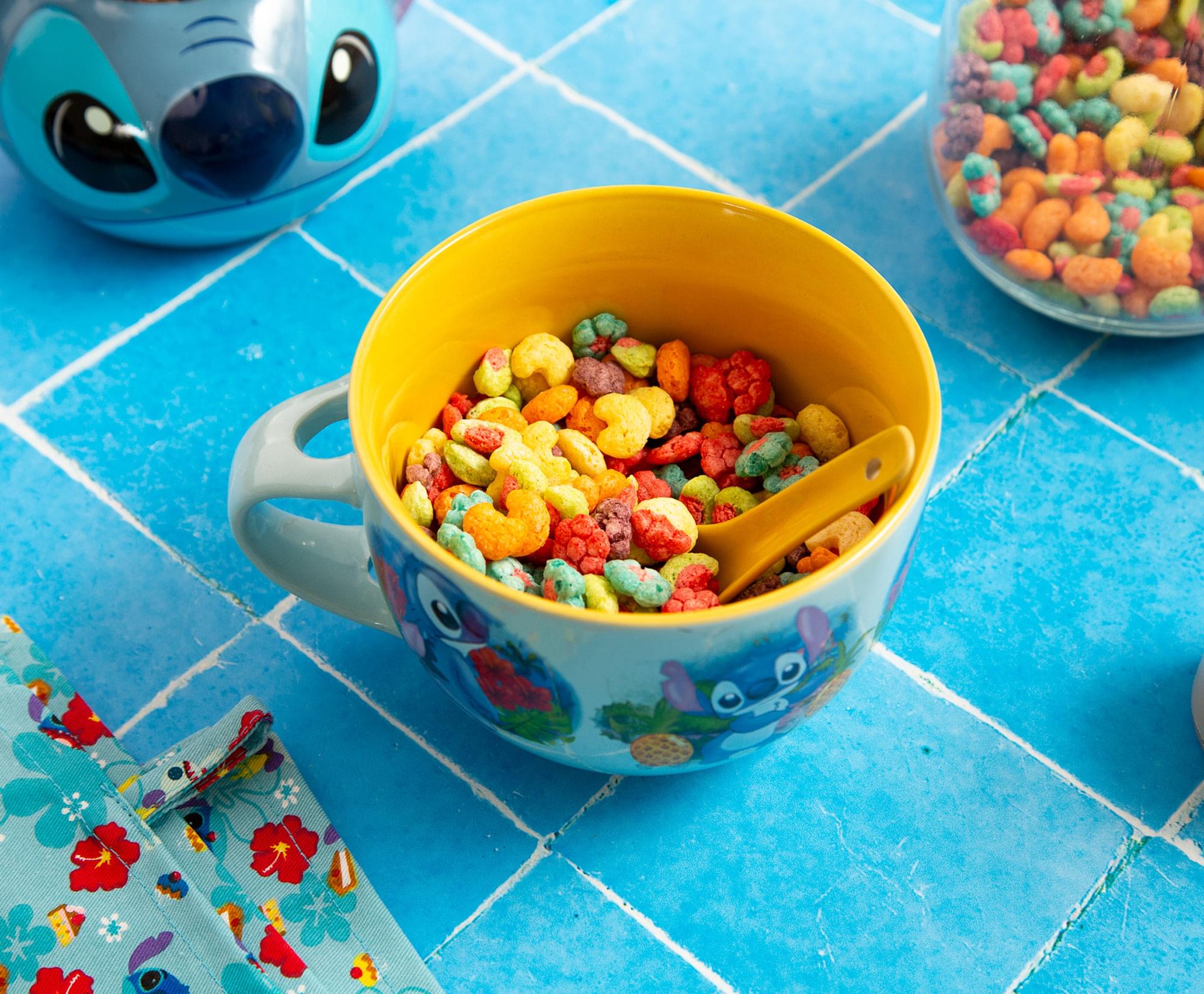 Disney Lilo & Stitch Ceramic Soup Mug with Spoon - 24 Ounce Paradise Delight