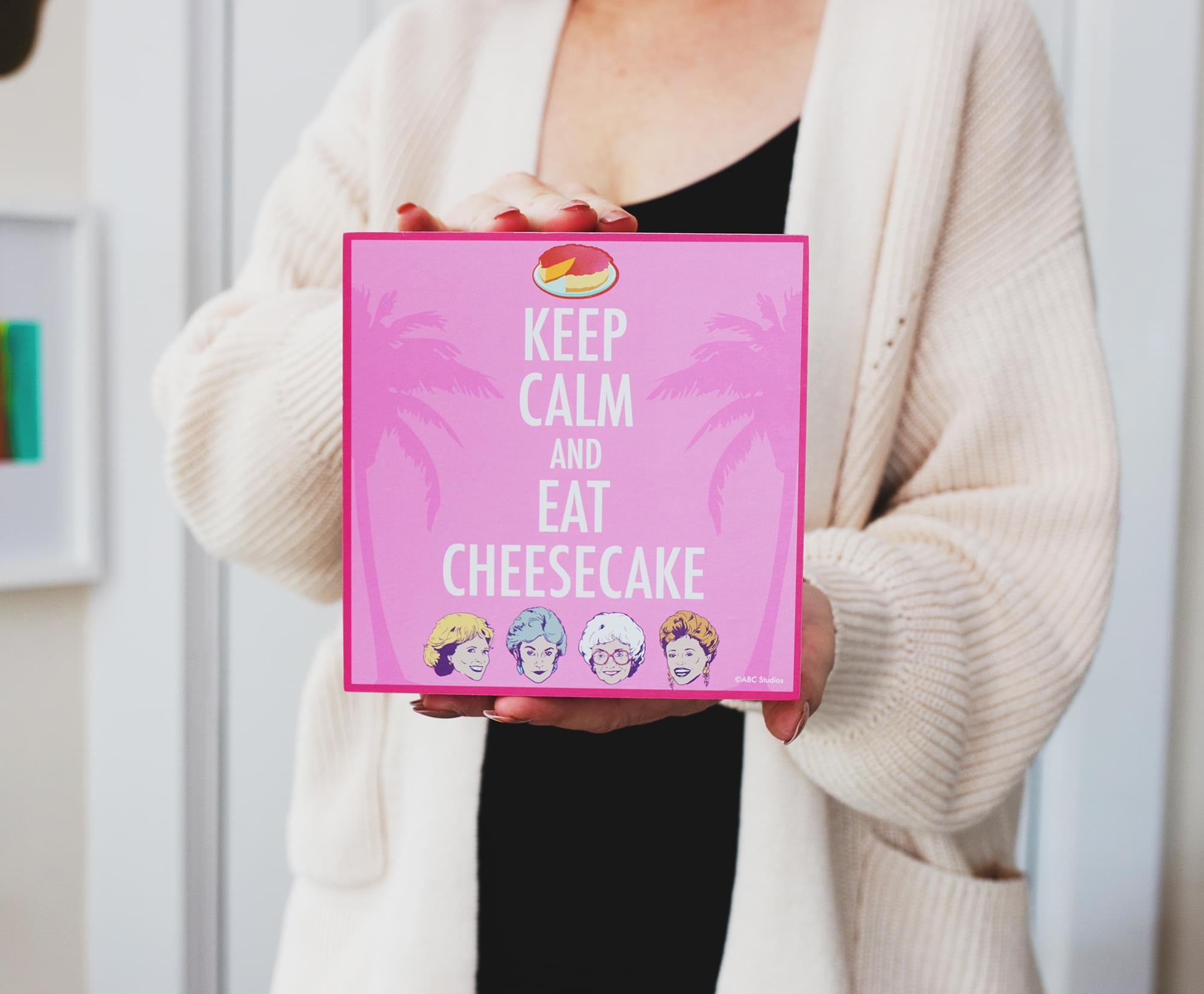 Golden Girls-Inspired 'Keep Calm And Eat Cheesecake' 6x6 Inch Wood Box Sign