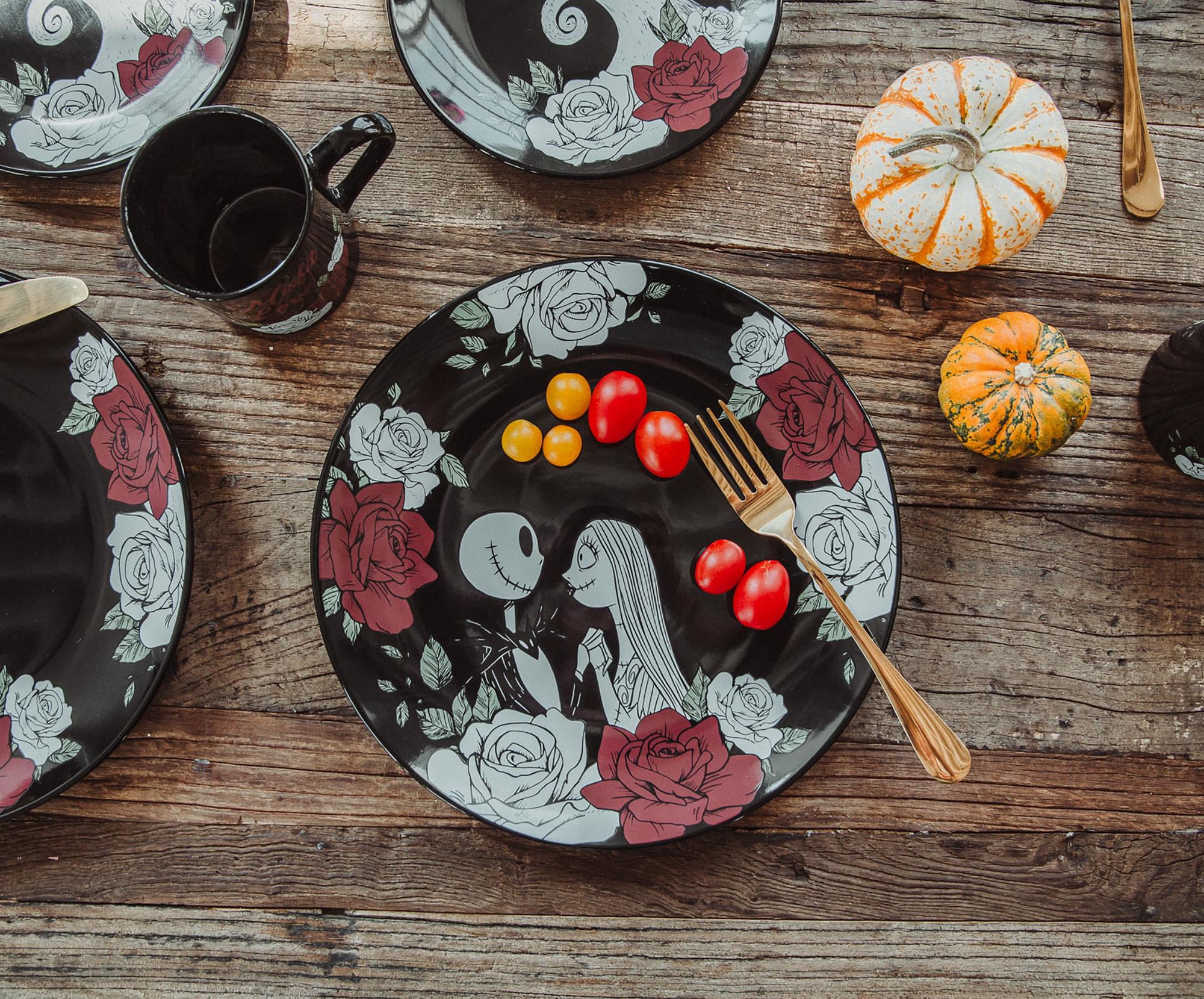 Disney's Enchanting Nightmare Before Christmas Jack and Sally 16-Piece Dinnerware Set