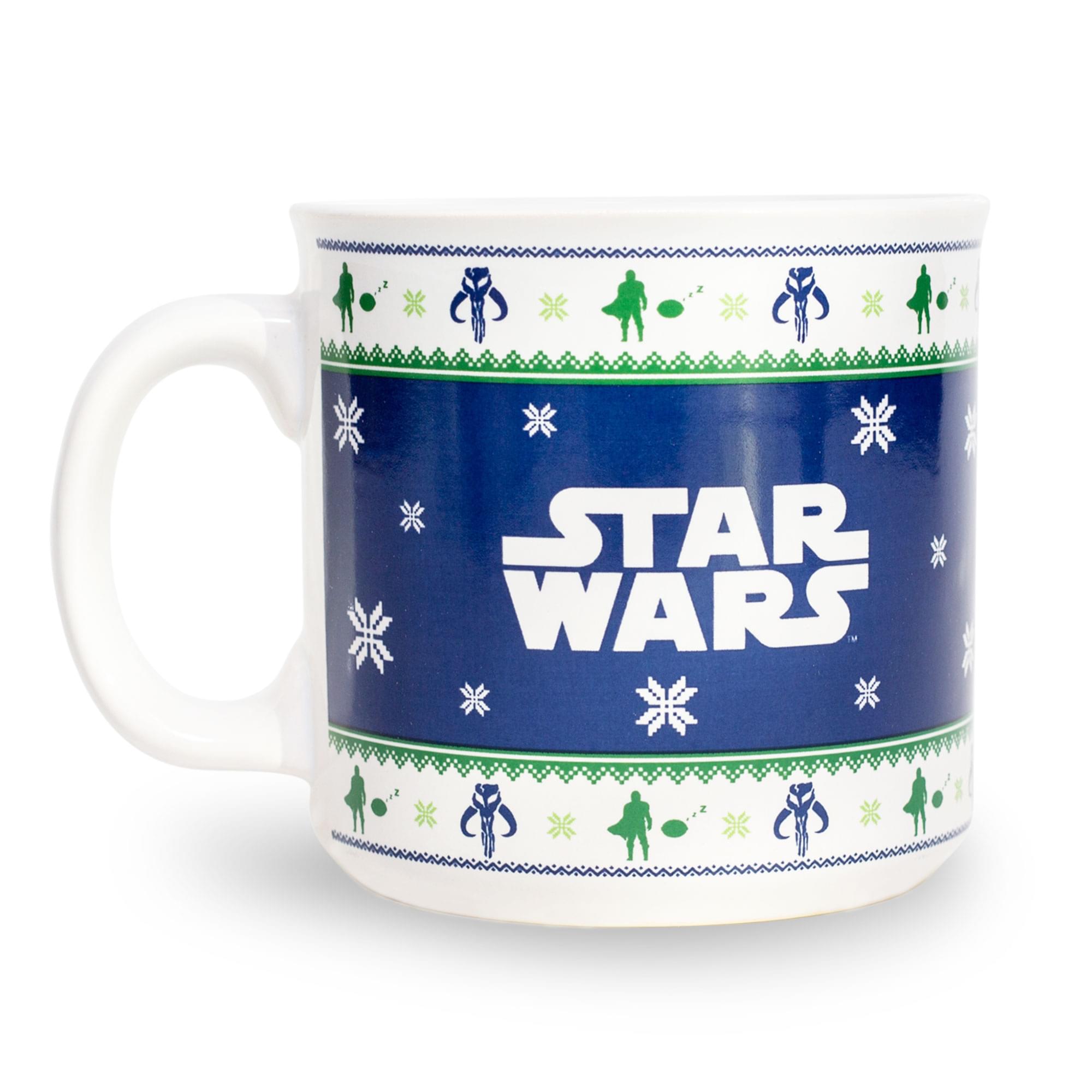 Star Wars: The Mandalorian Grogu Holiday Ceramic Camper Mug - 20 Ounces