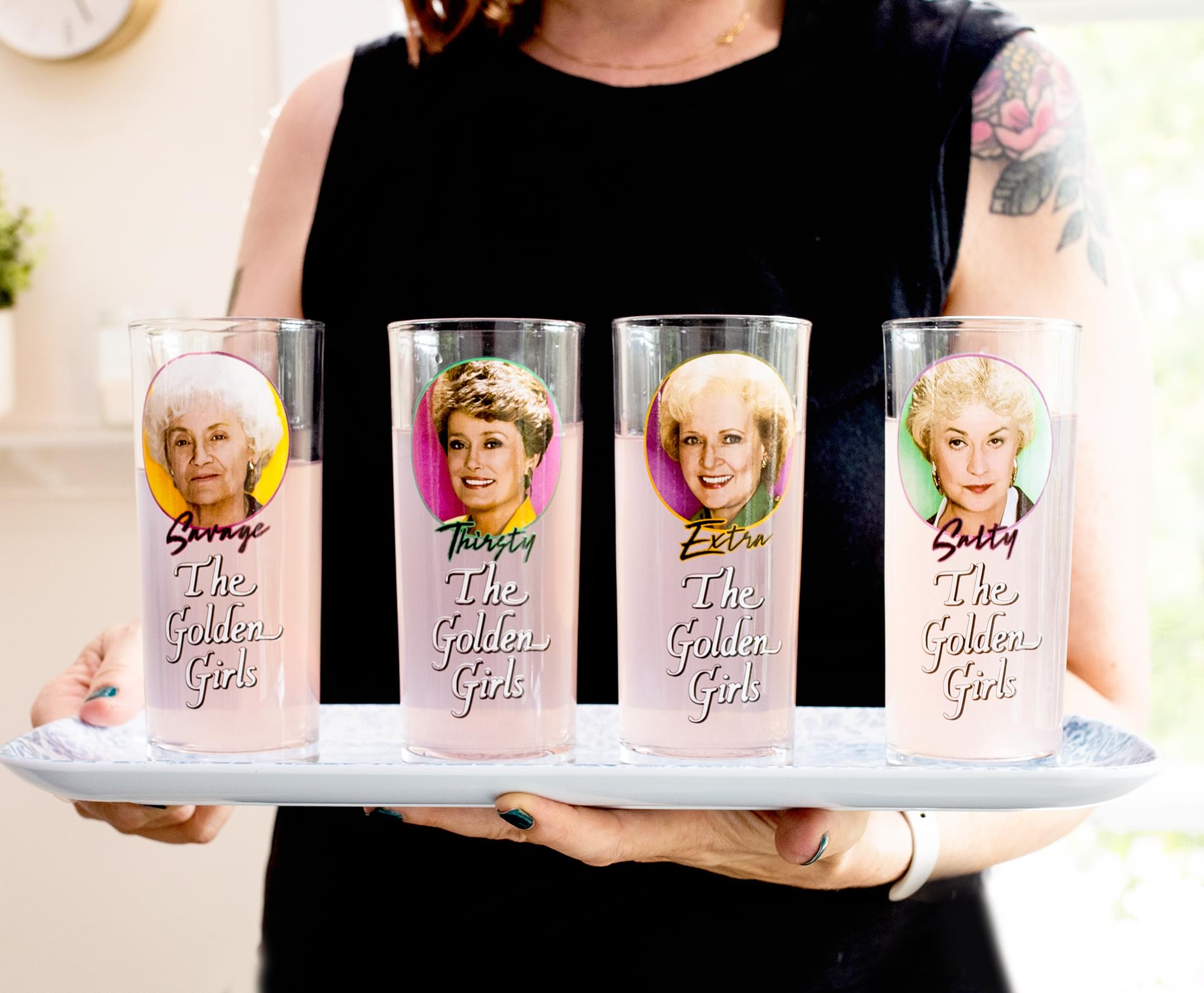 The Golden Girls 10-Ounce Tumbler Glasses Set of 4 - Logo Design