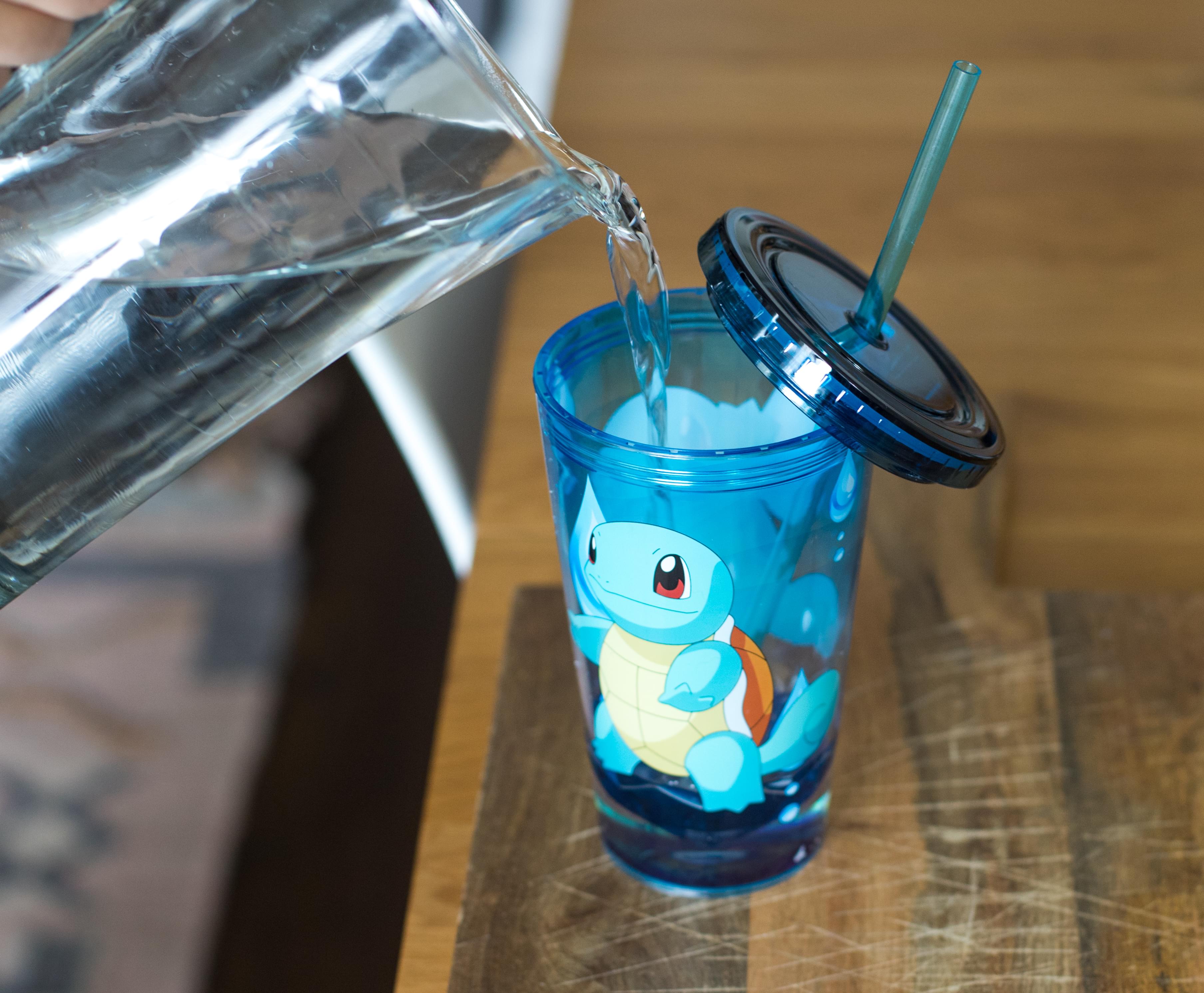Pokémon Squirtle 16oz Reusable Carnival Tumbler with Lid and Straw