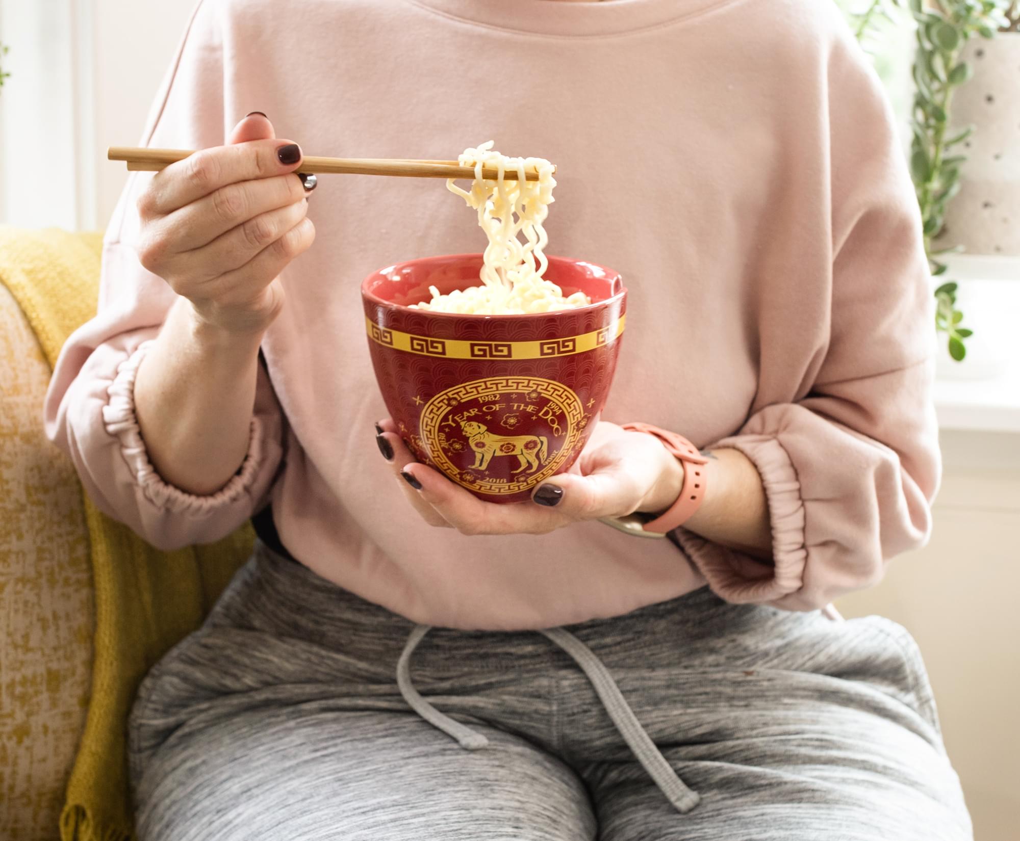 Lucky Dog Chinese Zodiac Ramen Bowl & Chopstick Set