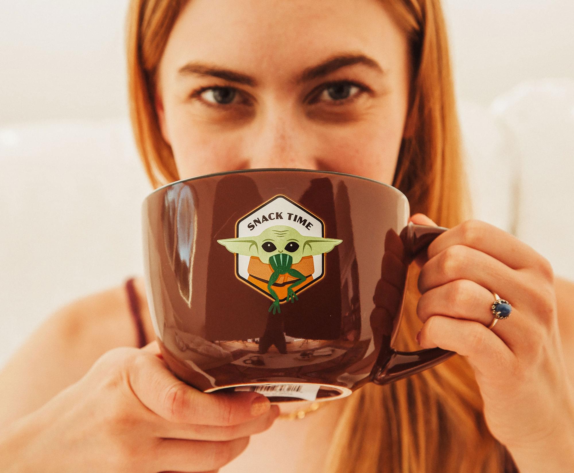 Star Wars: The Mandalorian Grogu Snack Time 24-Ounce Ceramic Soup Mug