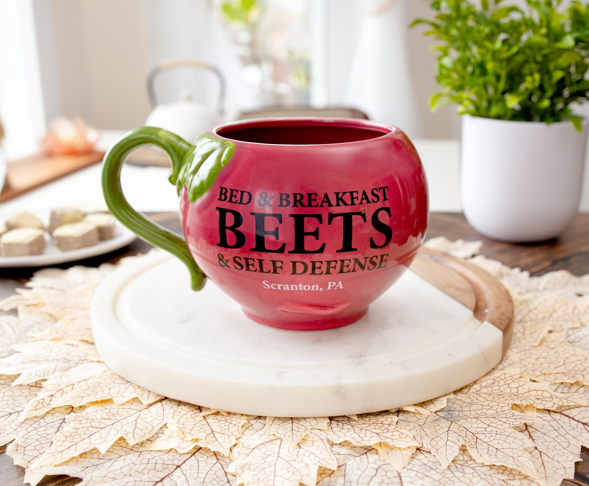 The Office Schrute Farms Beet Ceramic Mug - 20 Oz. 3D Sculpted Fun!