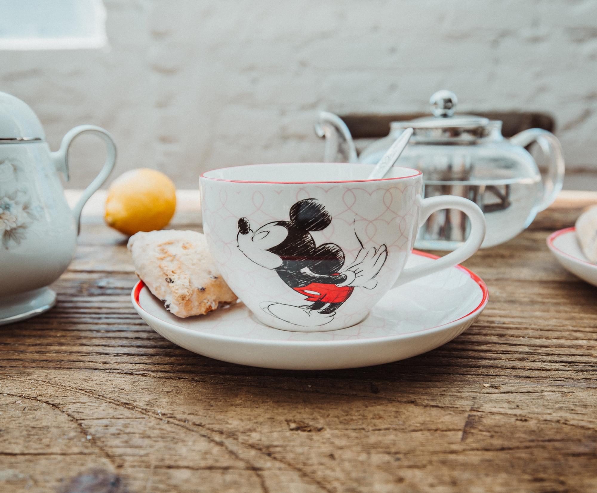 Disney's Enchanting Mickey and Minnie Bone China Teacup & Saucer Set - 2 Piece