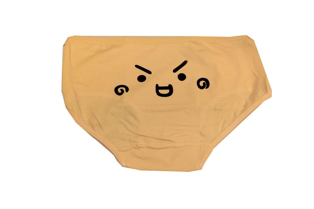 Express Yourself! Angry Kaomoji Women's Underwear in Beige