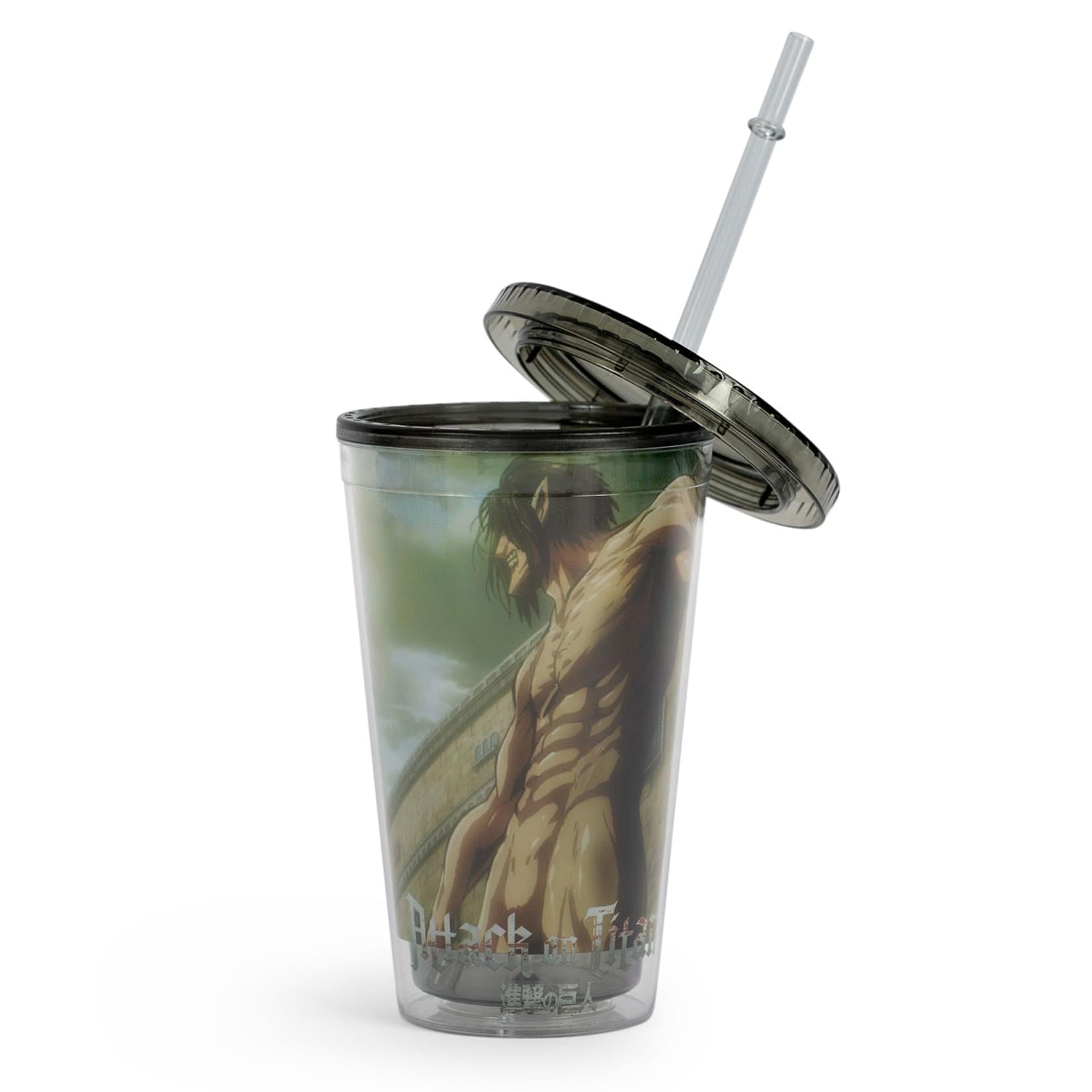 Epic Attack On Titan Eren Yeager Titan Carnival Cup with Straw - 16 Oz!