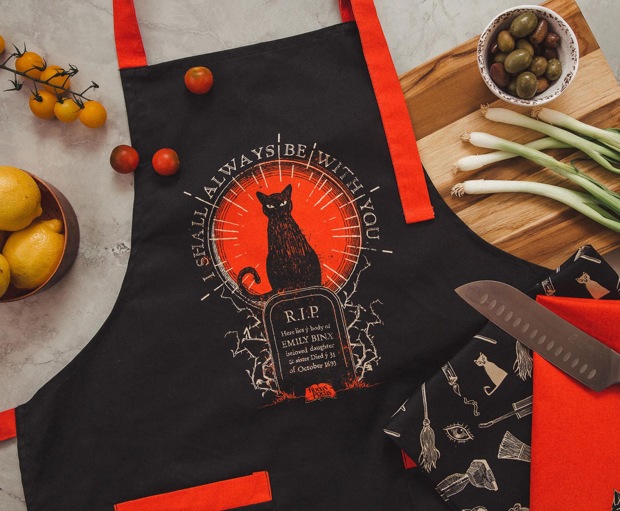 Enchanting Disney Hocus Pocus Black Cooking Apron